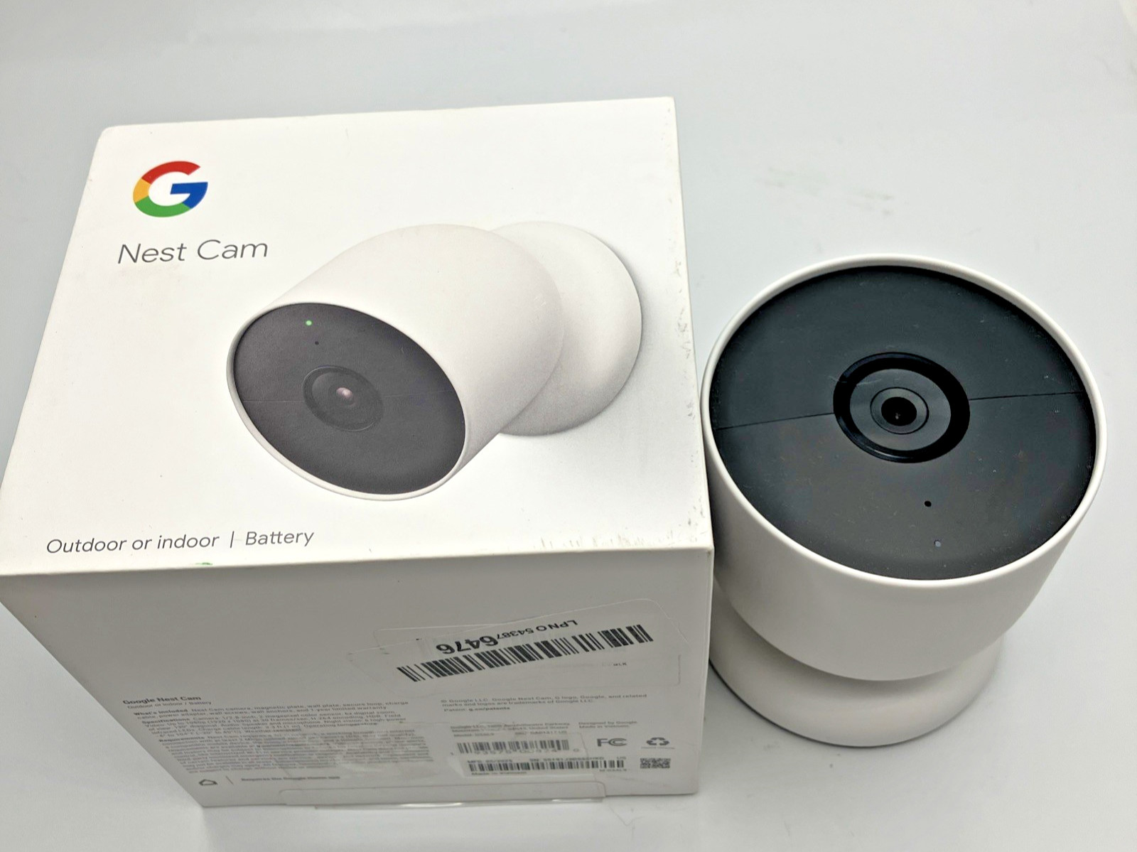 Google Nest Security Indoor Outdoor Camera G3AL9 (Snow) w/ box – Open Box Tested