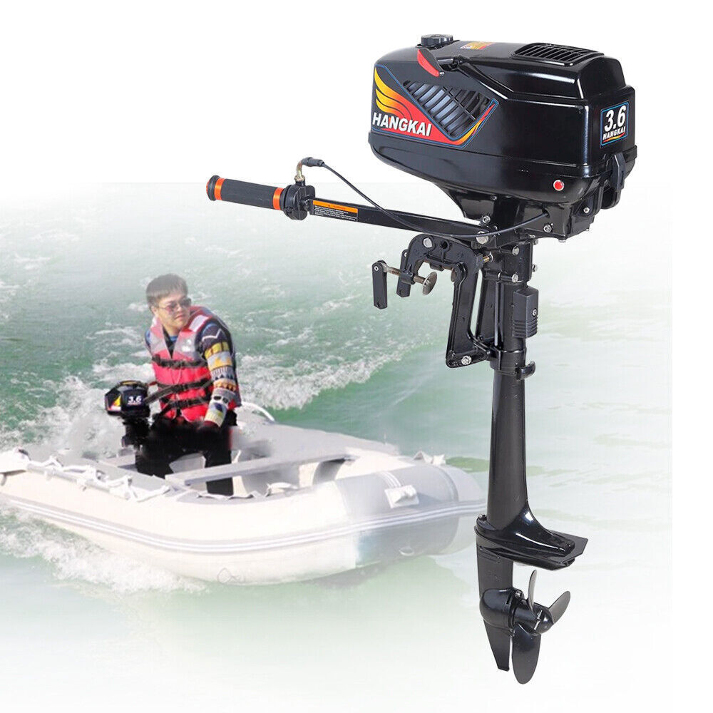 7.5HP HANGKAI Outboard Motor 2-4 Stroke Fishing Boat Engine Water/ Air Cooling