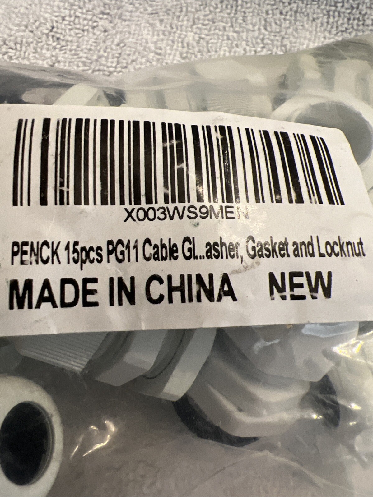 15pcs PG7 Cable Gland Adjustable 3-6.5mm Cable Cord Gland Joints Strain Relie…
