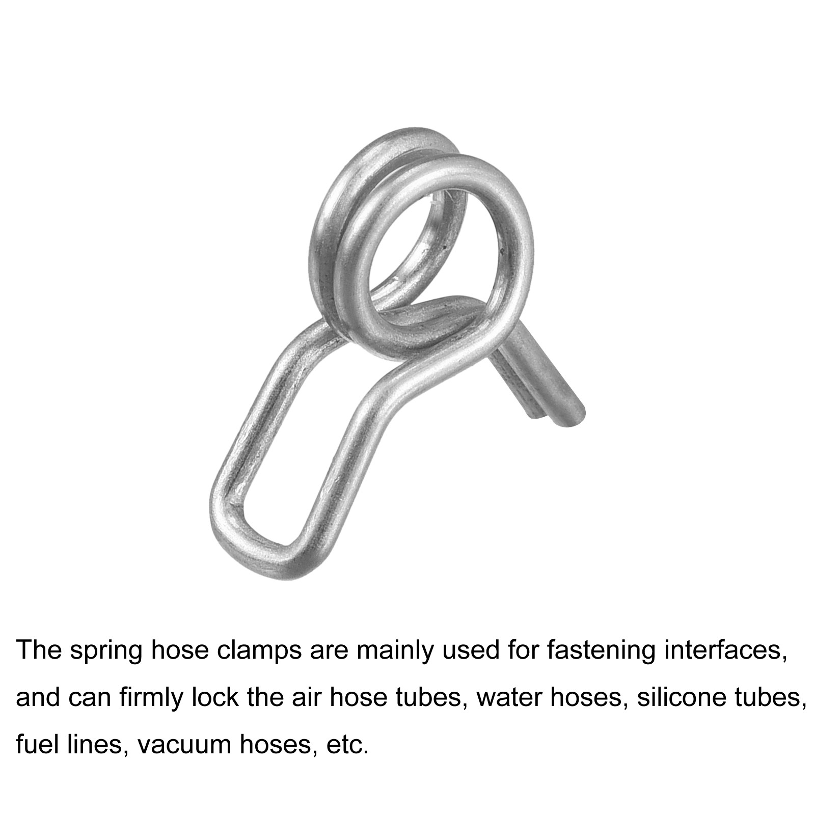 Double Wire Spring Clamp, 20pcs 304 Stainless Steel 3.5mm ID For 3.8mm-4.2mm OD