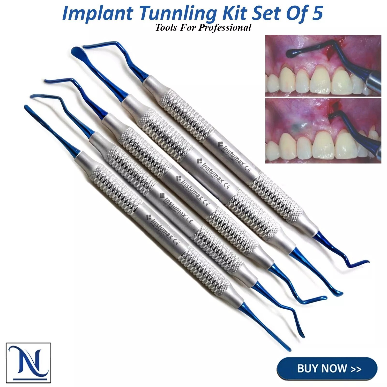 Vista Tunneling Bone Grafting Kit for Sinus Lifting – Elevators Surgery Tools