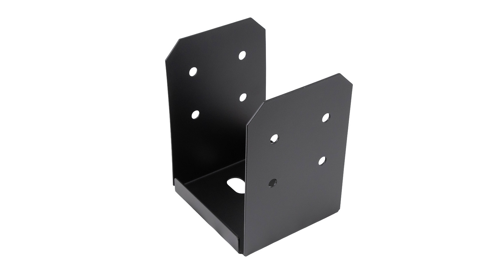 8×8 Post Base Bracket for Pergola Black Powder Coated Steel w/ 1″ Standoff 4 PCS