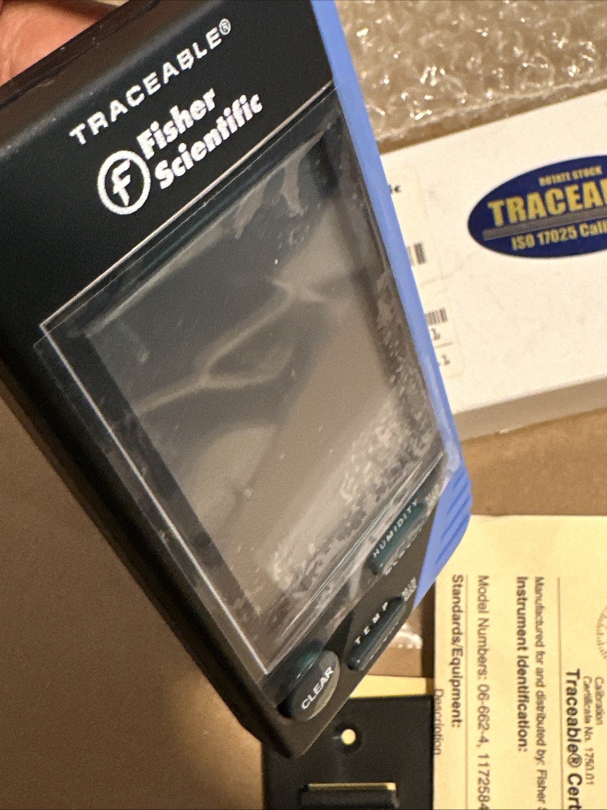 Traceable 4040 Fisher Scientific Thermometer Clock Humidity Monitor 32.0-122.0°F