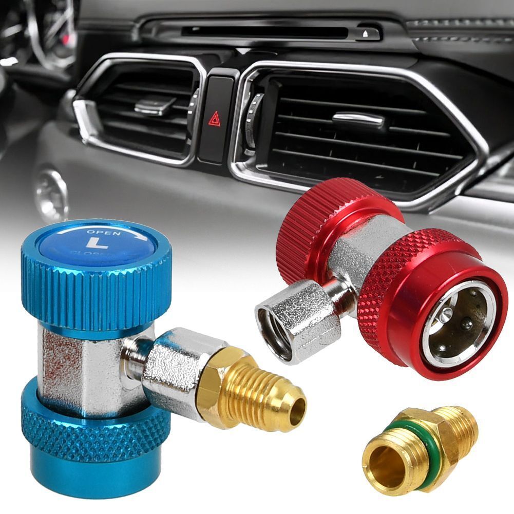 AC High Low Side Quick Connector Adapter Fitting Coupler Kit For Car AC 1/4″ SAE
