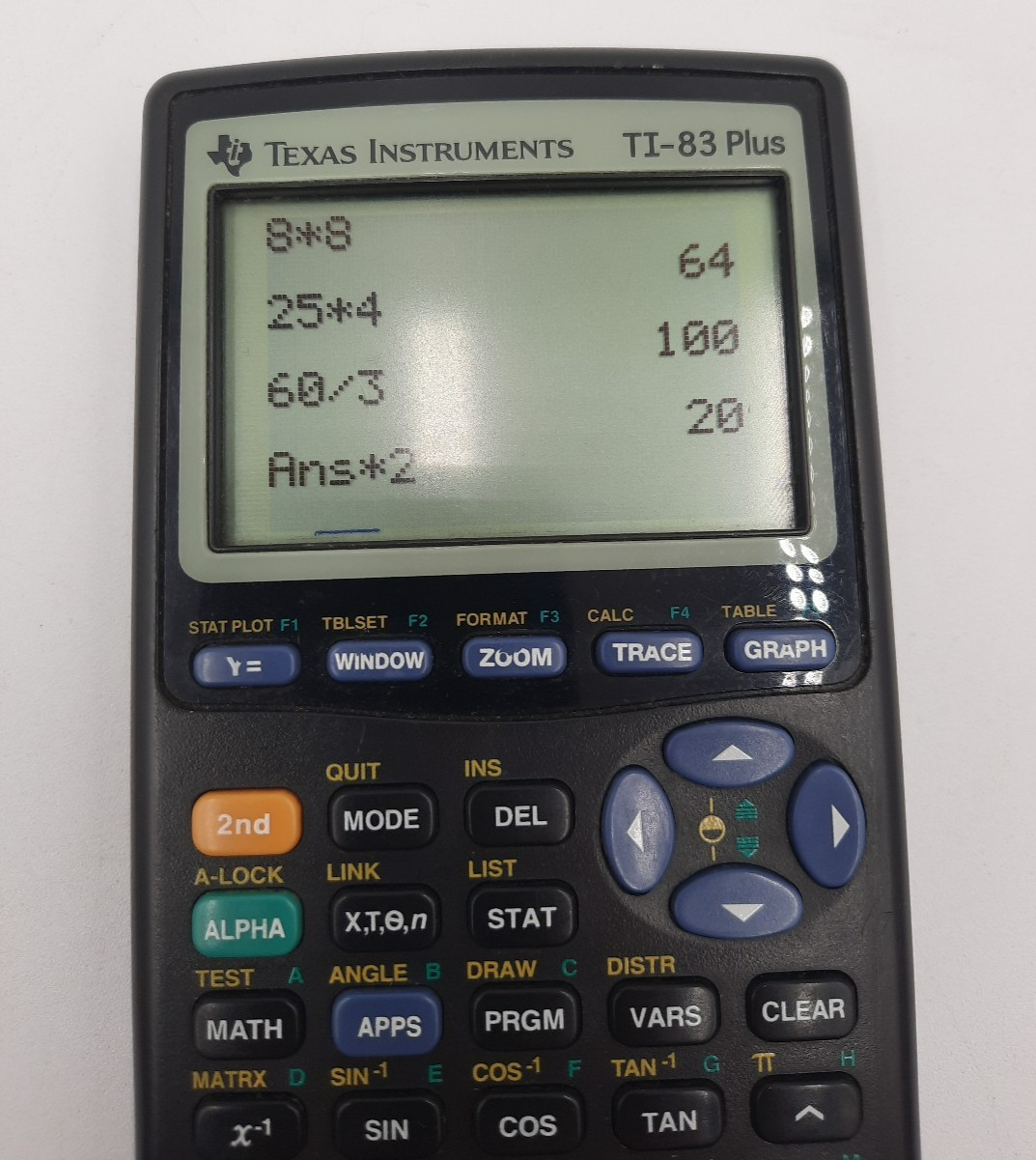 Texas Instruments Calculator TI-83 Plus Graphing T1-83 with Cover Tested Works