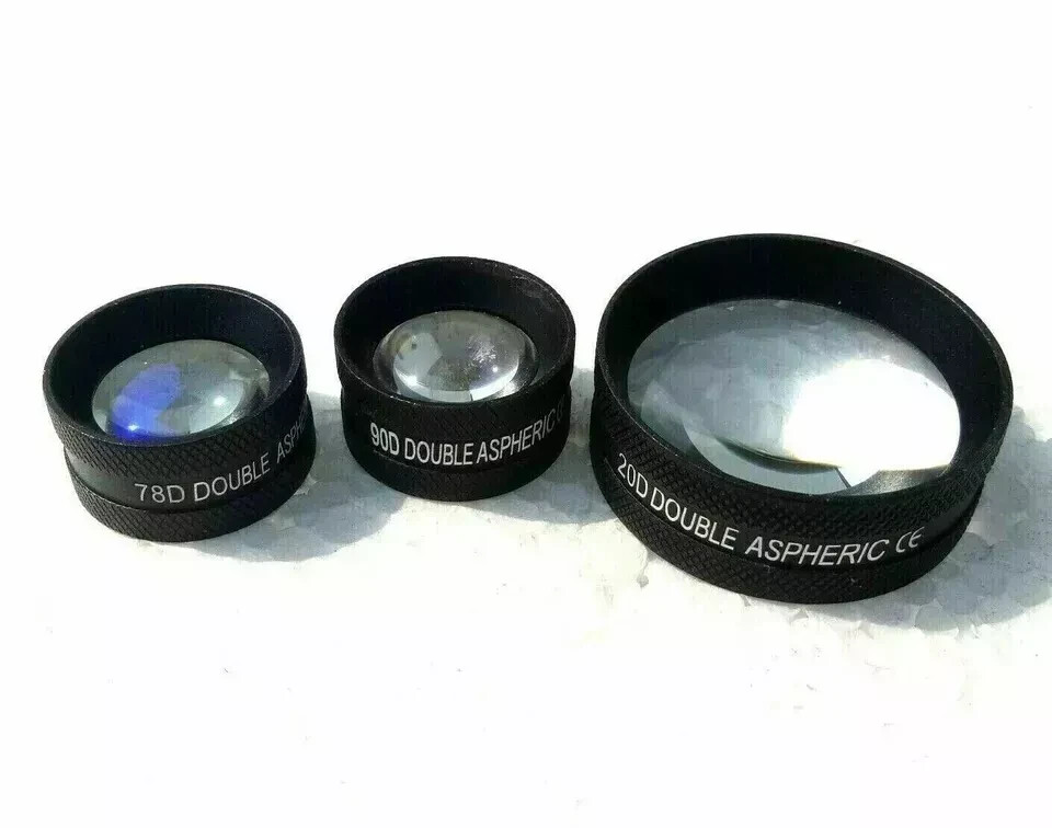 Double Aspheric Lens 20D 90D & 78D Free Shipping Ophthalmology Set of Lens 3.