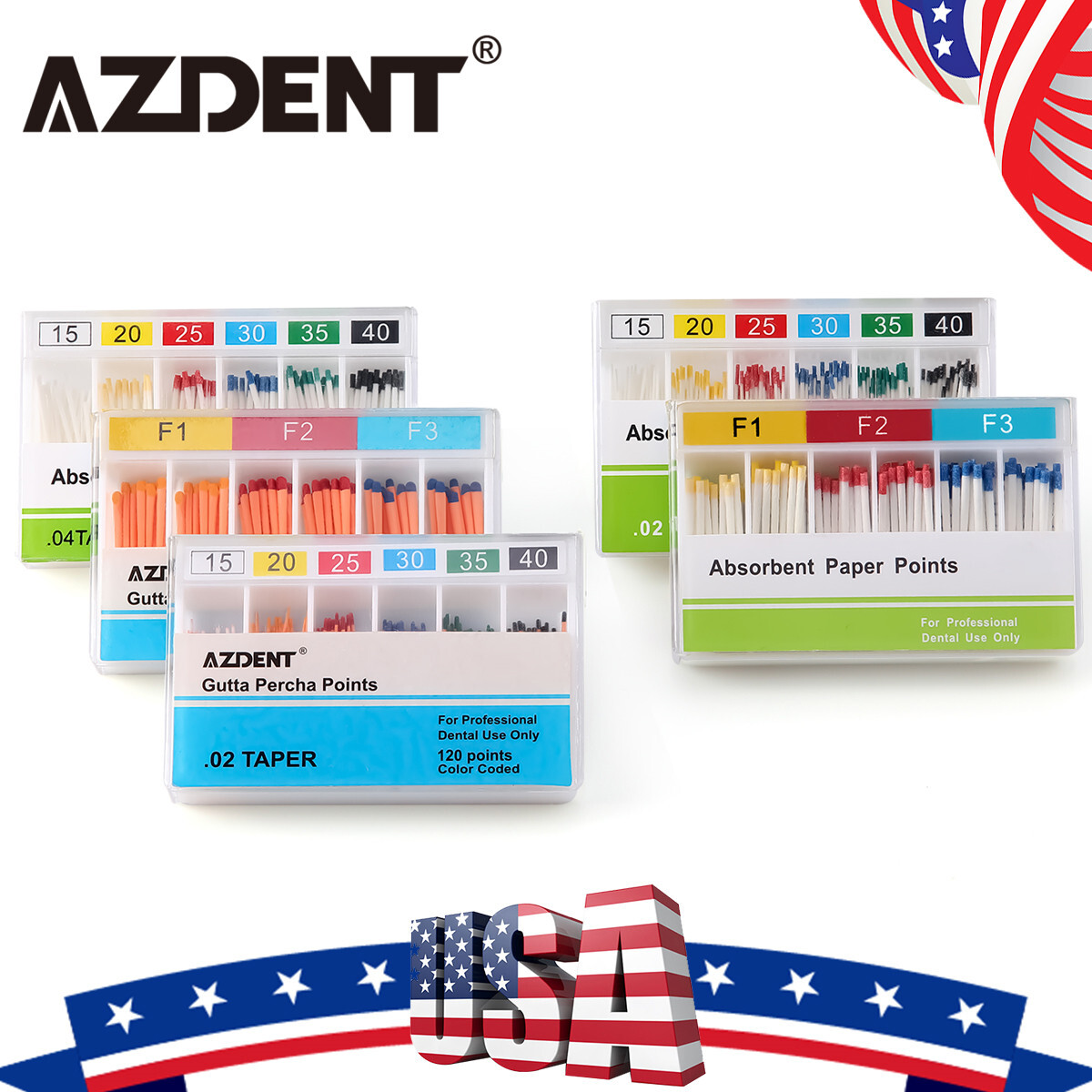 Dental Absorbent Paper Points/Gutta Percha Points For Eododontic Root Canal
