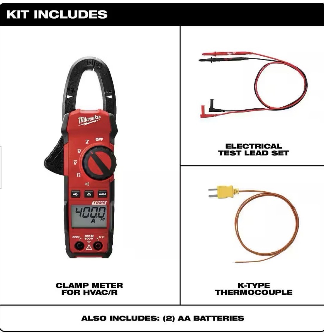 Milwaukee 2237-20 Clamp Meter 600V AD/DC