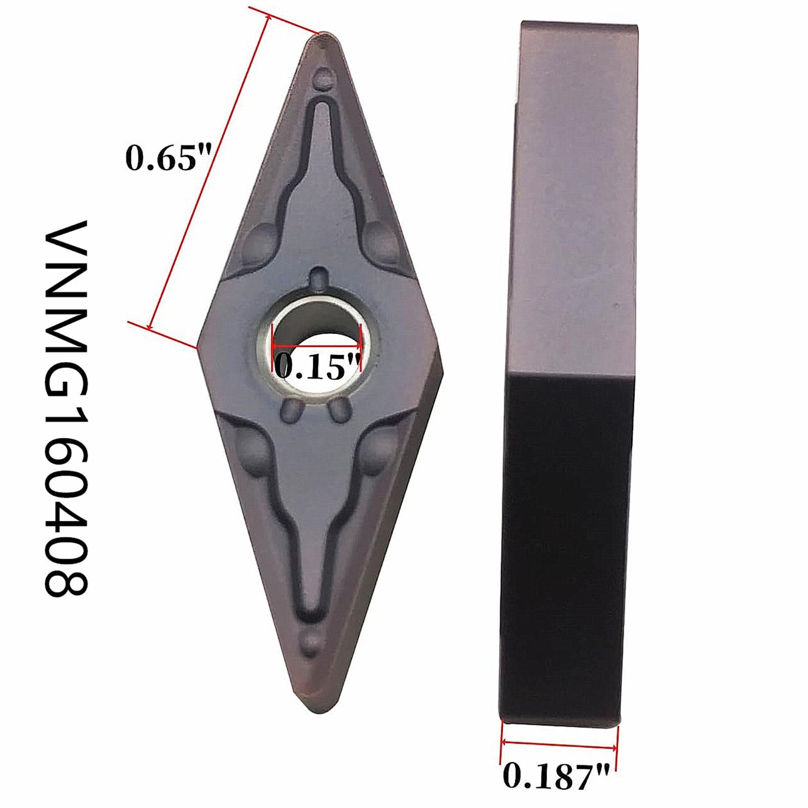 10PCS VNMG160408/VNMG332 CNC Carbide Turning Insert Lathe Holder Cutting Tool
