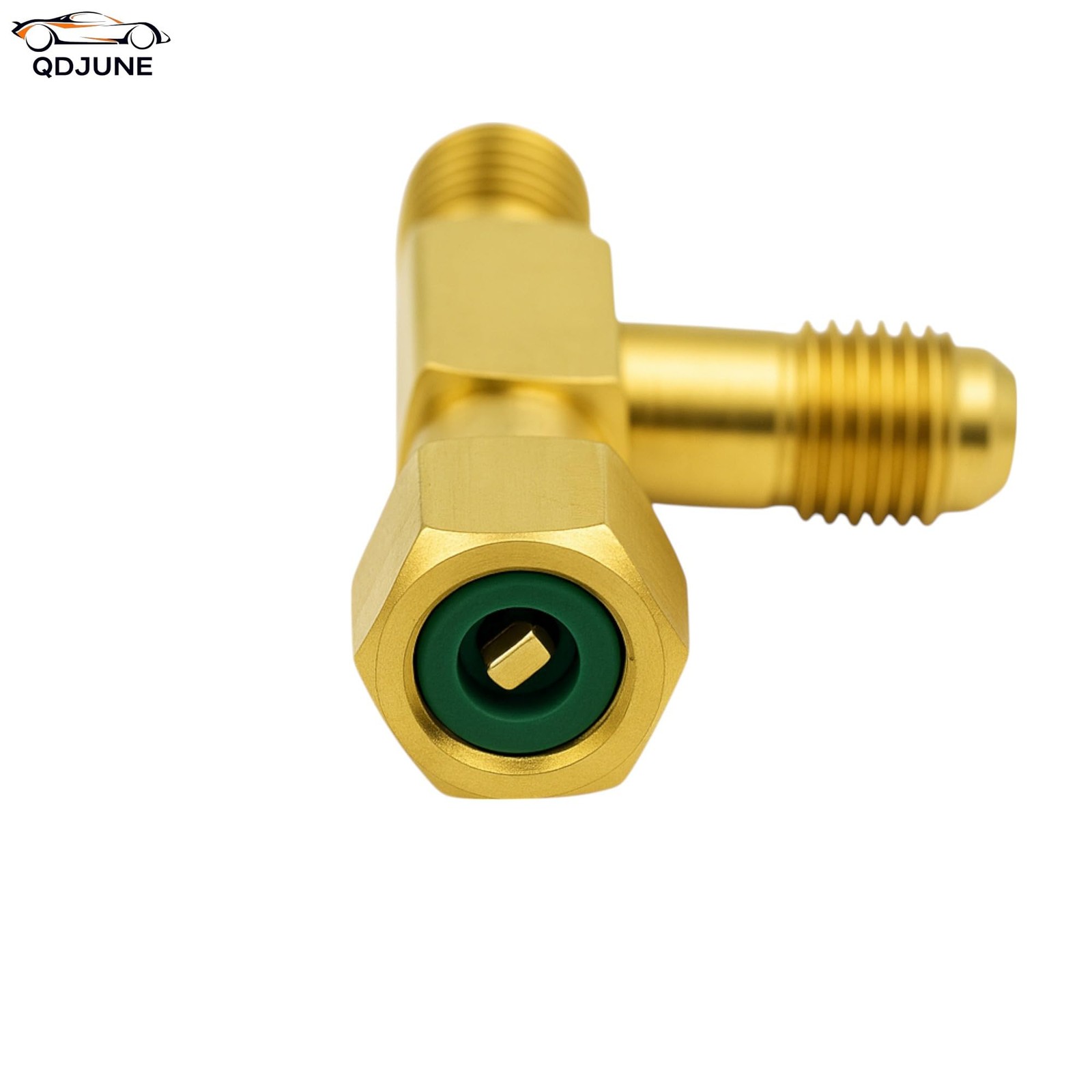 Quick Coupler Tee Adapter, 1/4 Inch Tee Adapter C/w Valve Core, Fits for Gaug…