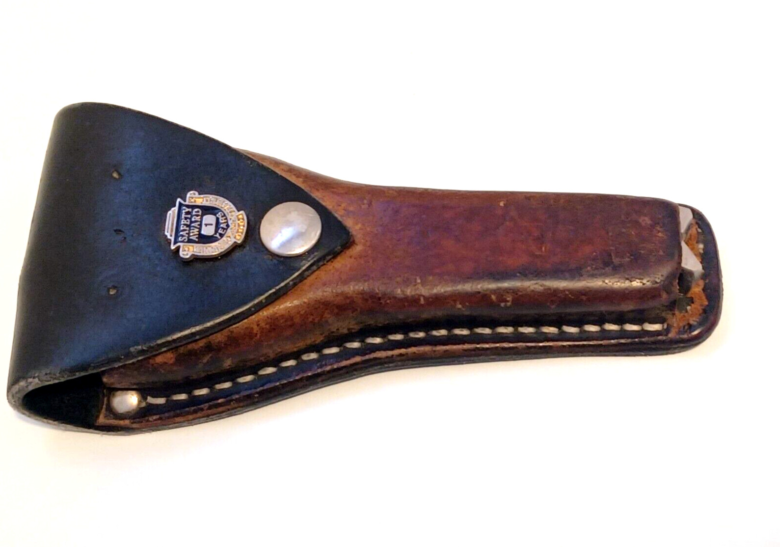Vintage Winnipeg Transit Hole Ticket Punch B-V Leather Case Safety Award 1 Years