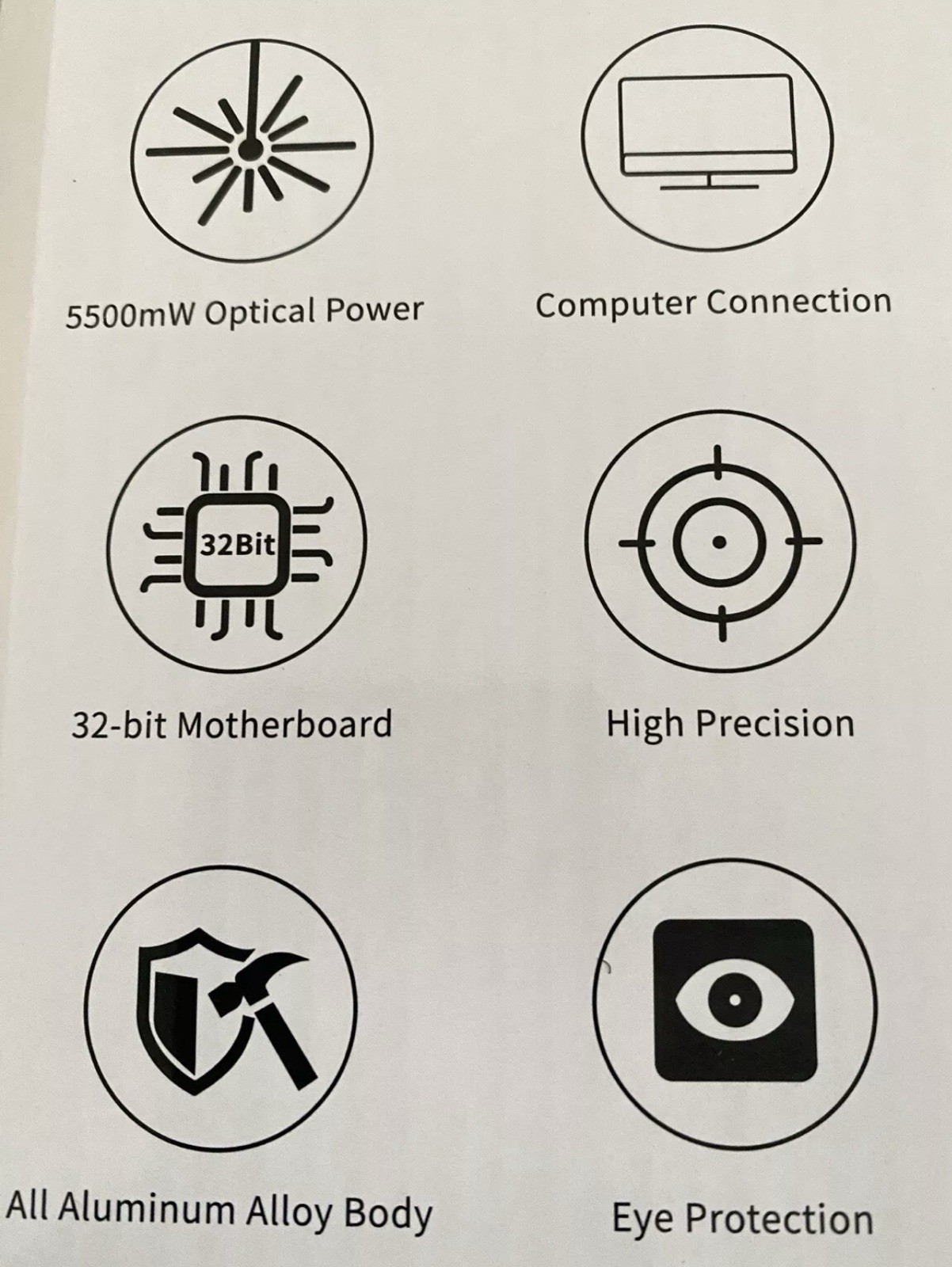 5500mW portable laser engraving machine