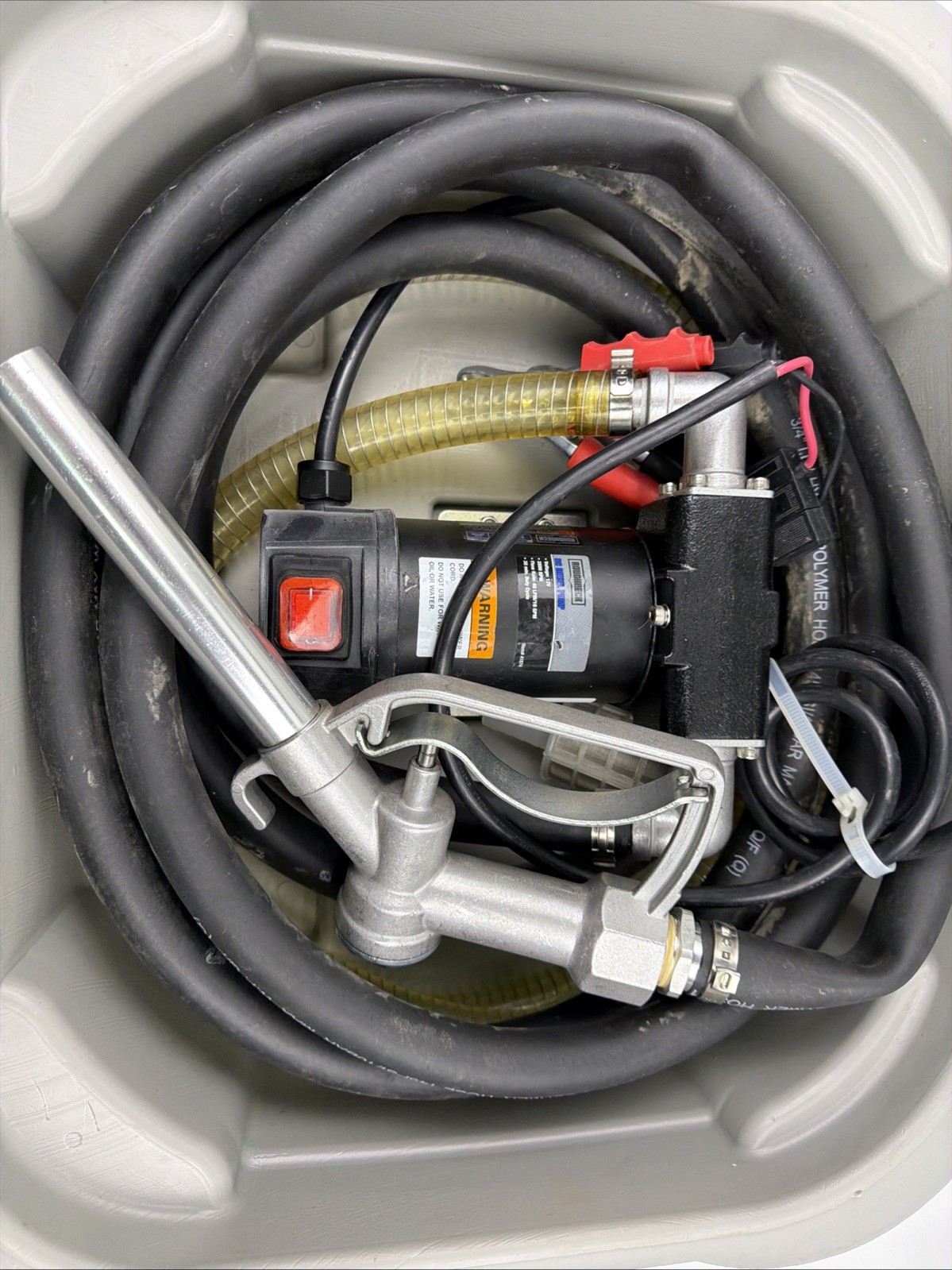 Roughneck Portable 12V Fuel Transfer Pump Kit – 10 GPM Diesel or Kerosene