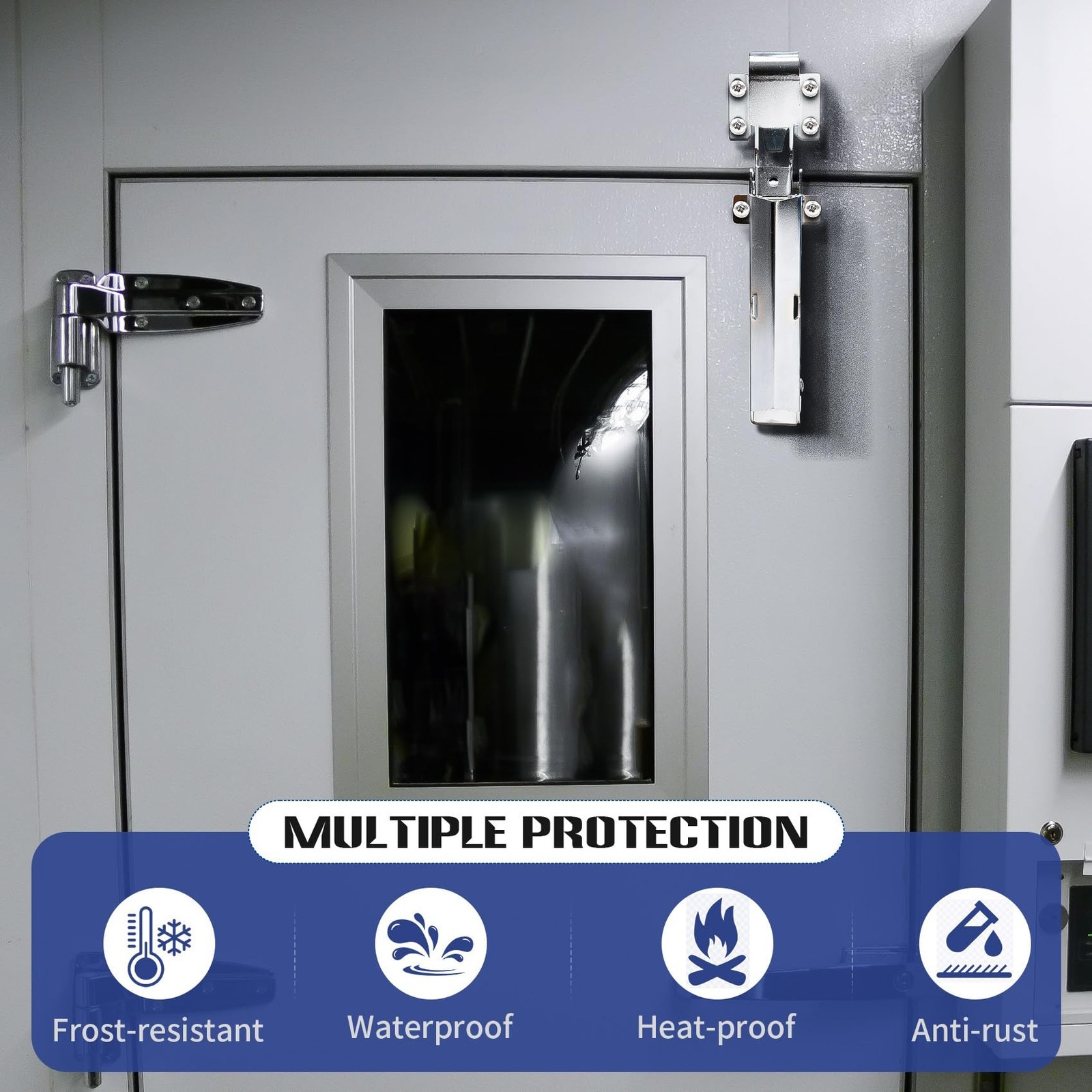 Powerful Hydraulic Door Closer For Walk-in Freeze Or Cooler 304 Stainless Flush