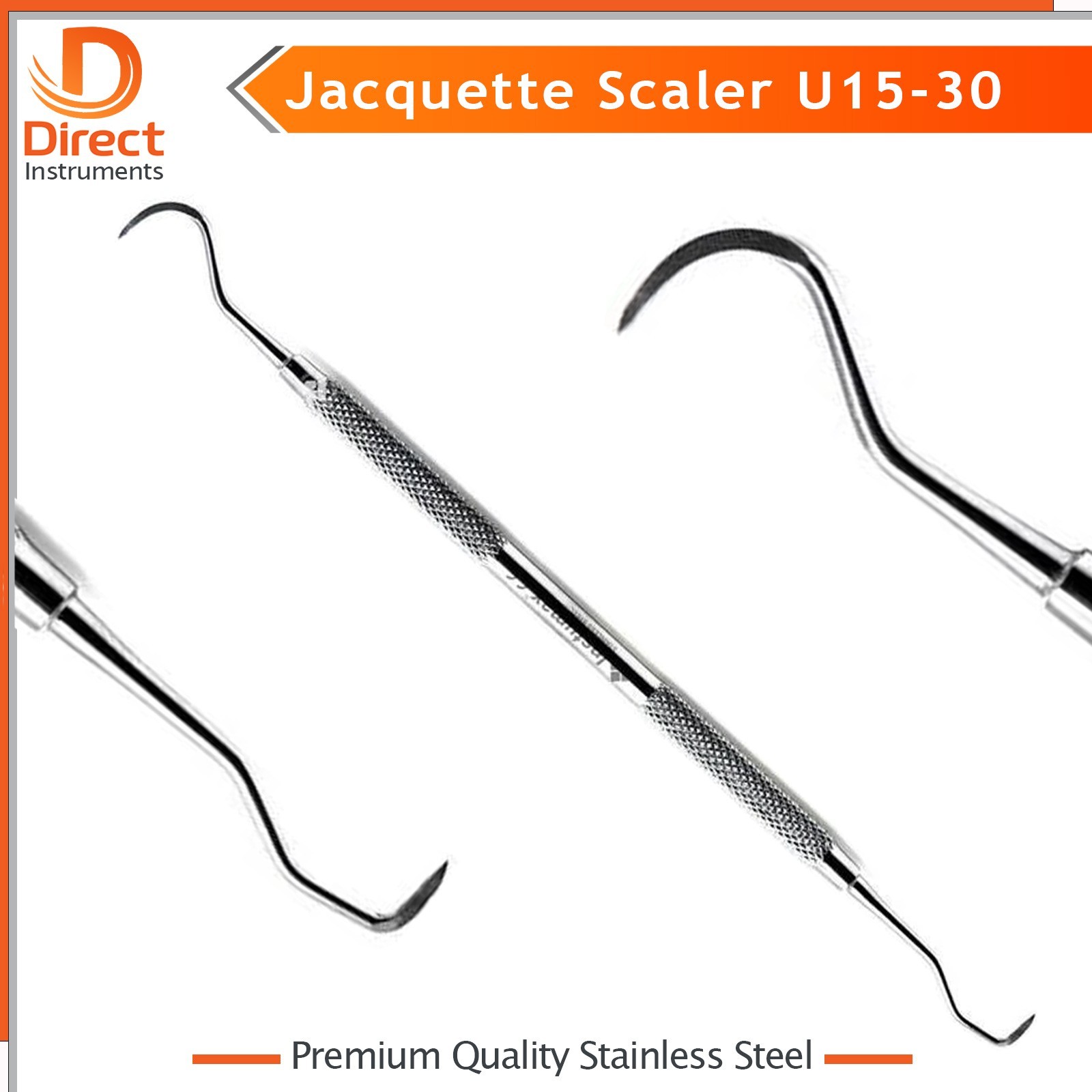 INSTUMAX® U15/30 Jacquette Scaler – Stainless Steel Dental Pick and Hygiene Tool