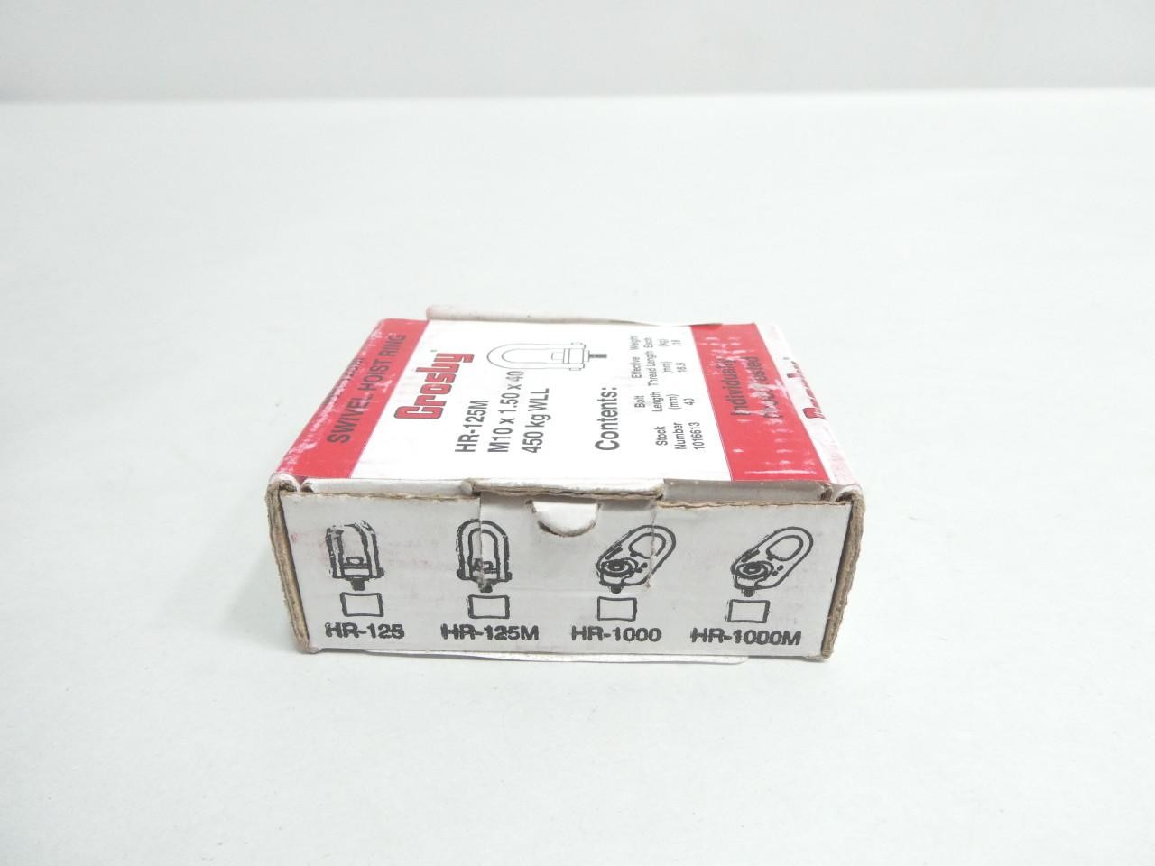 Crosby HR-125M Swivel Hoist Ring M10 X 1.50 X 40 450kg