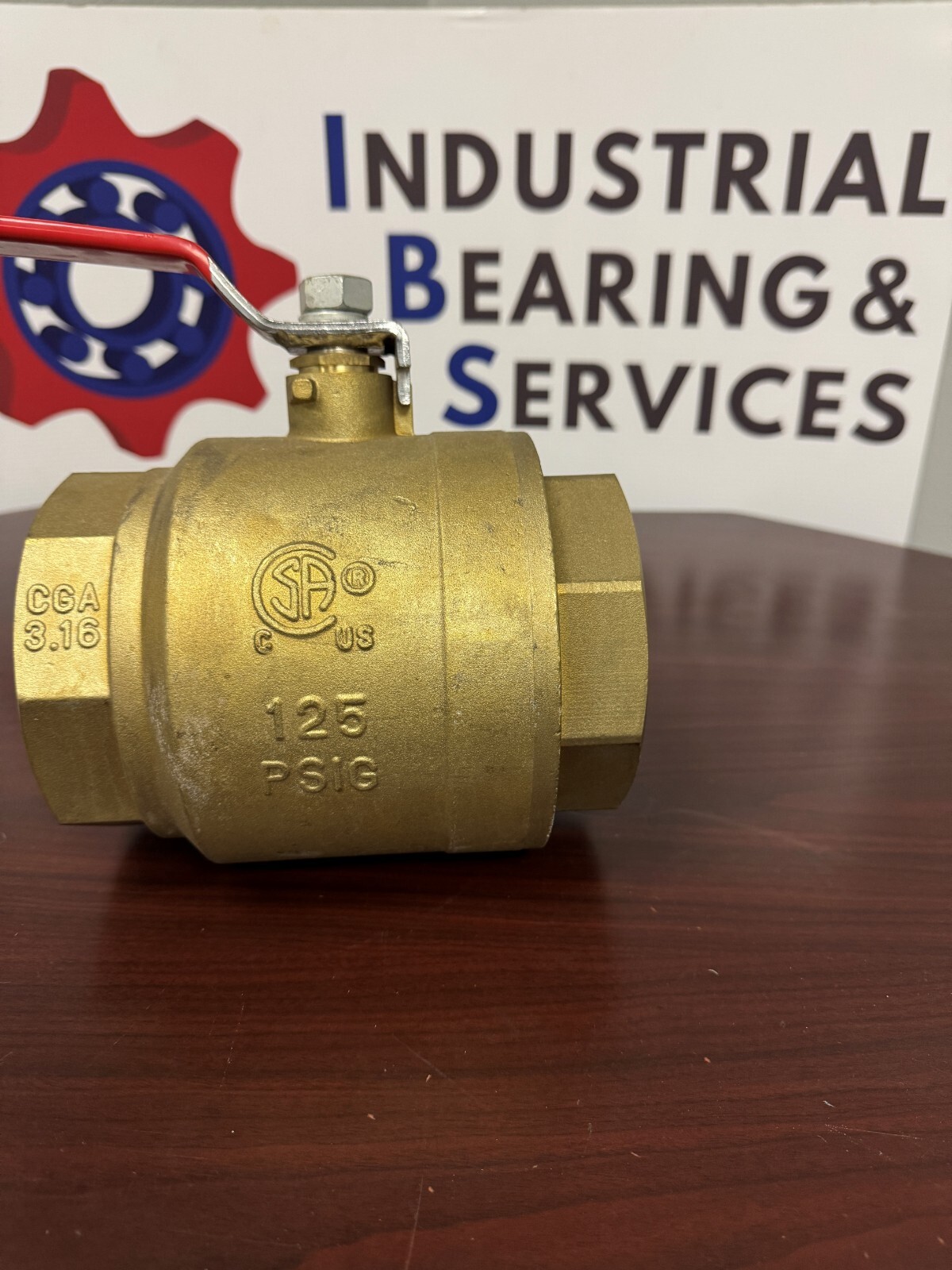 4″ Brass Ball Valve – Full Port 600WOG, w/Red Handle