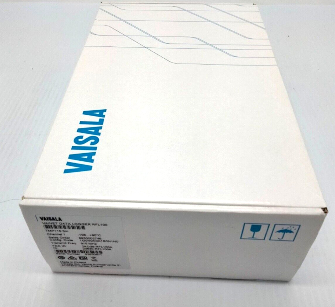 Vaisala RFL100 Vainet Data Logger TMP115 Temp/Humidity + Mount channel 1 915 MHz
