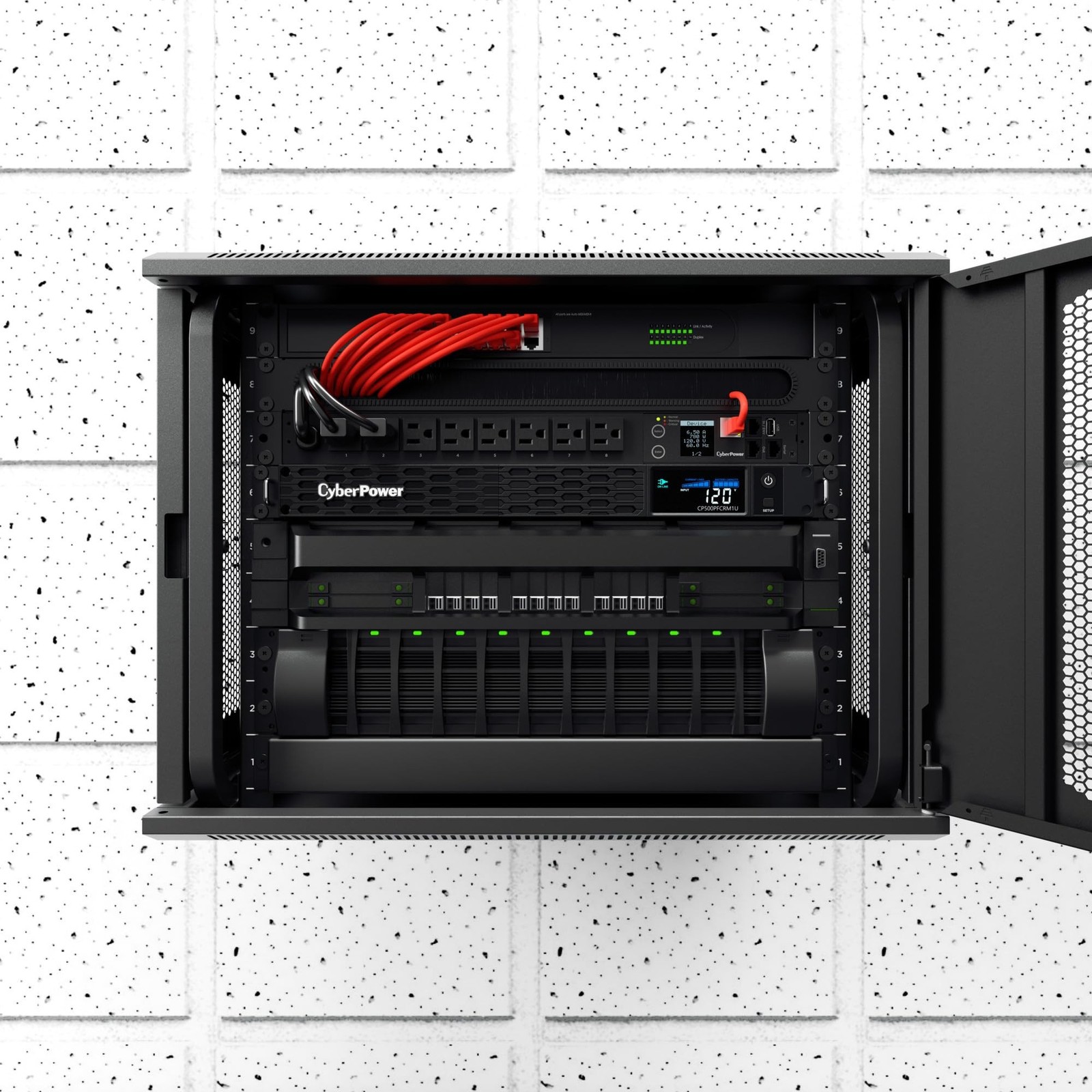 CyberPower CP500PFCRM1U PFC Sinewave UPS Battery Backup and Surge Protector, …