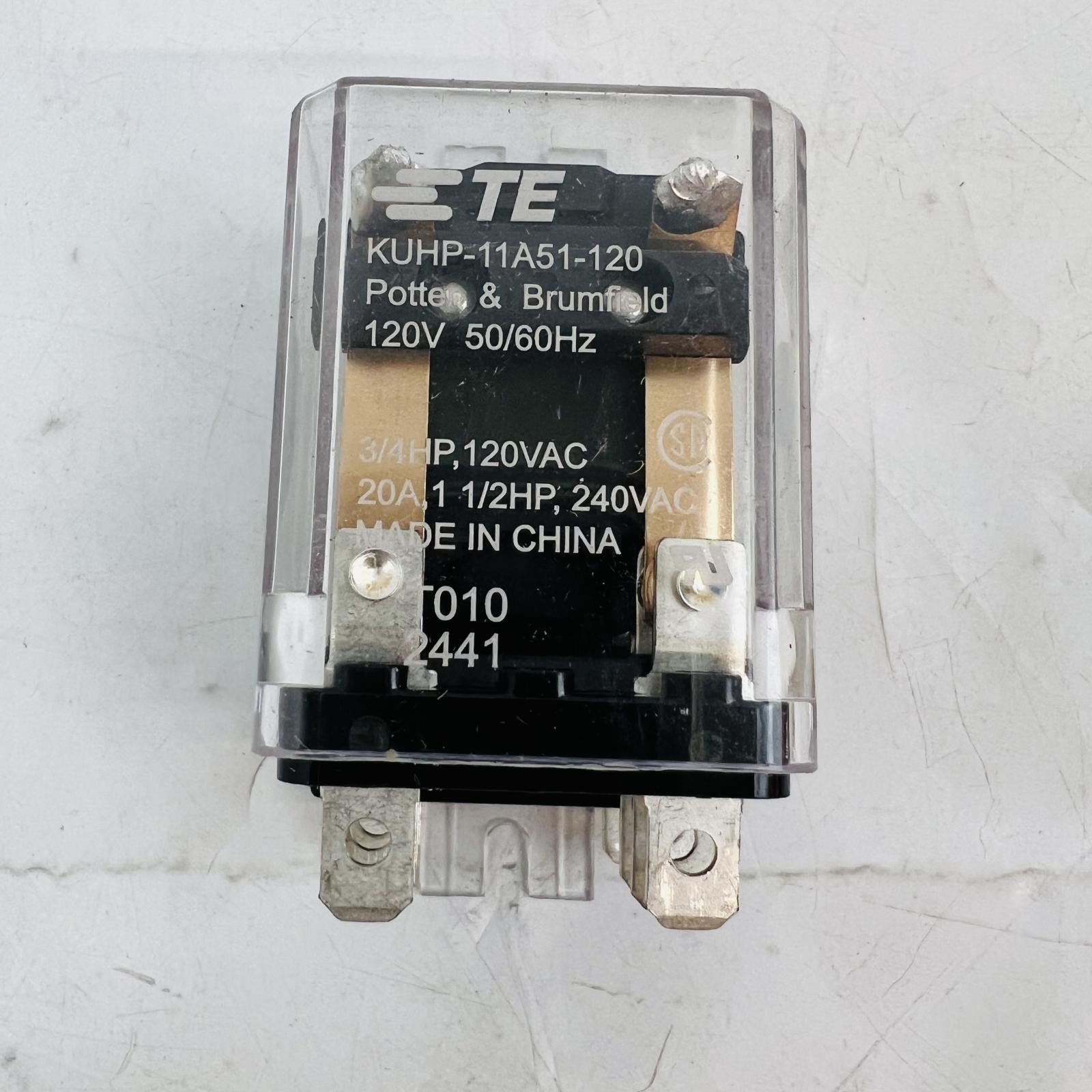 TE Connectivity KUHP-11A51-120 DPDT Power Relay 120VAC 20A, Potter & Brumfield