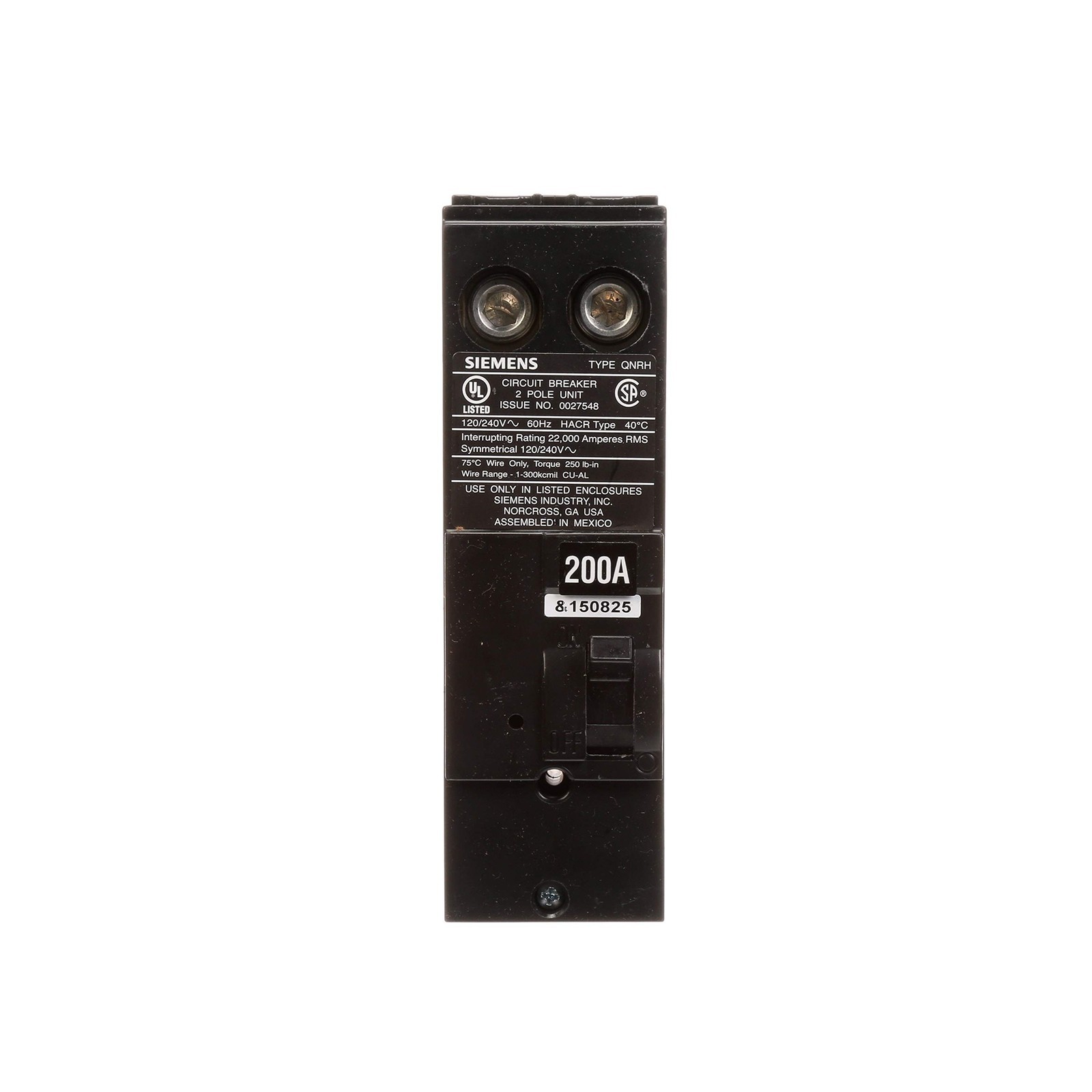 200A 2P 240V Circuit Breaker – QN2200RH – For Load Center
