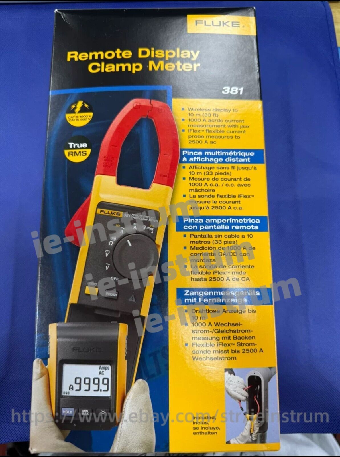 Fluke 381 Remote Display True RMS AC/DC Clamp Meter with iFlex NEW/