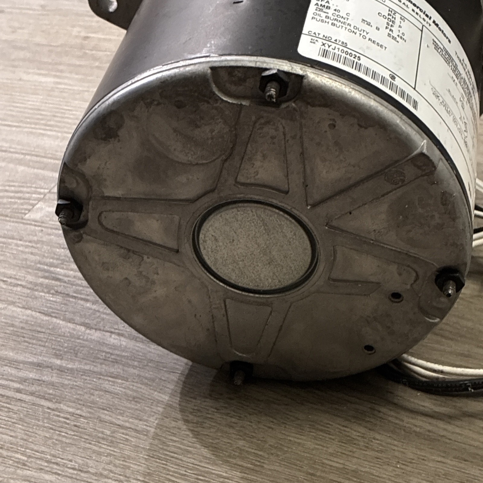 GE Oil Burner Duty Motor 5KH32EN5015BU 1/4 HP, 115 Volts, 3450 RPM, 48N