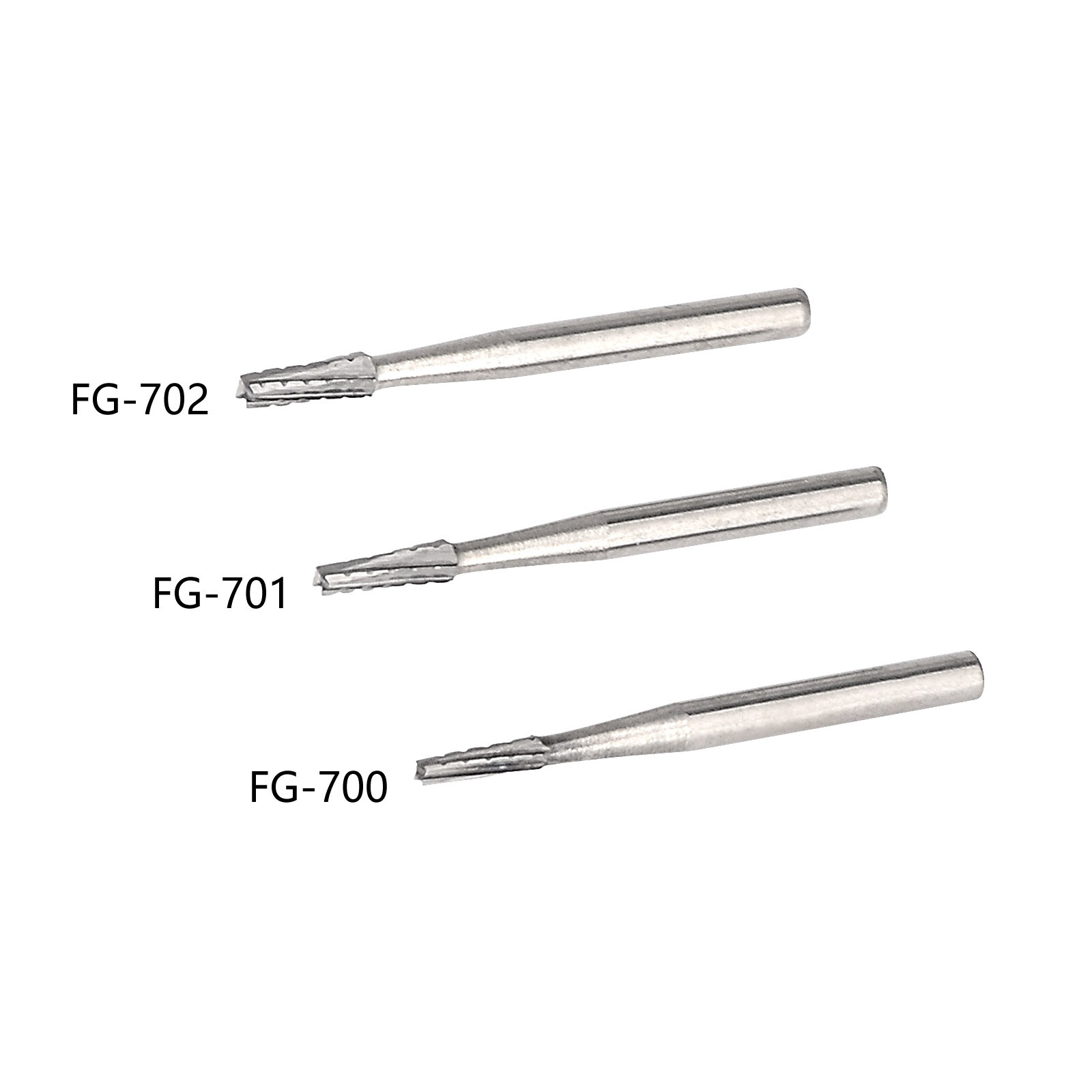 10PCS Dental Carbide Drill Bur Diamond FG1.6mm for High Speed Handpiece Tungsten