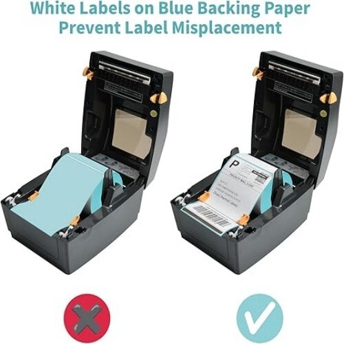 100/500/1000 4×6 Fanfold Direct Thermal Shipping Labels for Zebra Rollo US