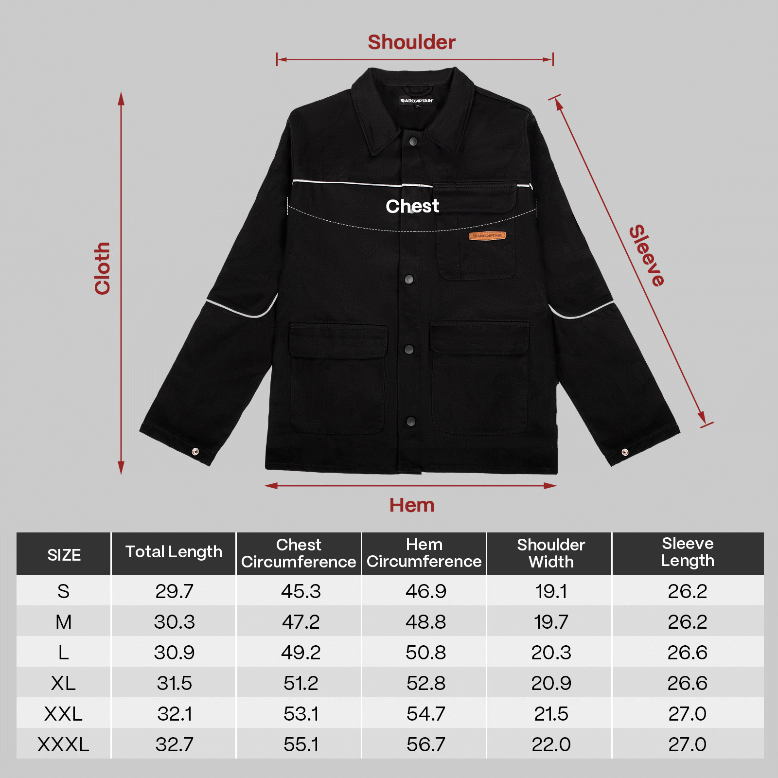 ARCCAPTAIN Welding Jacket 11 oz Cotton Flame Resistant Light weight Weld Clothes