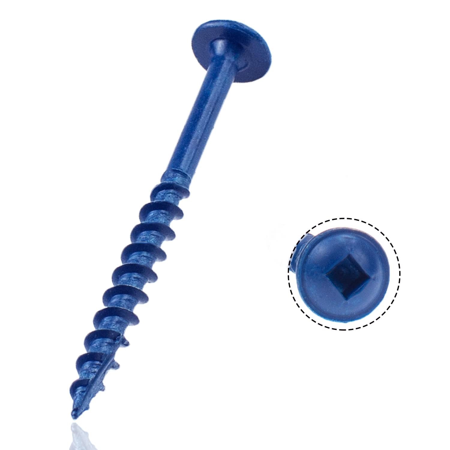 175 PCS #82 Inch Pocket Hole Screw Blue Coated Wood Working Square Drive Head