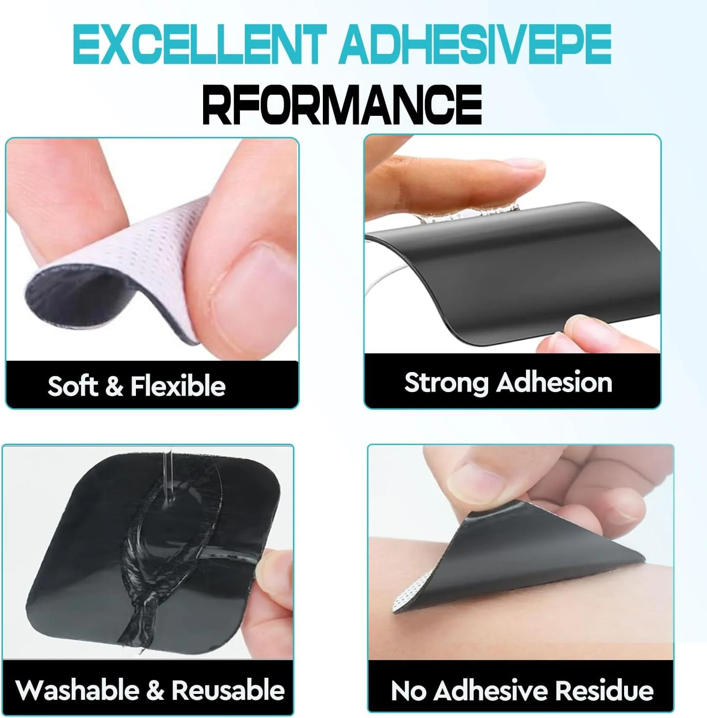 22 PCS 2X2” Tens Unit Electrode Pads Compatible with 7000 Muscle Machine, Reuse
