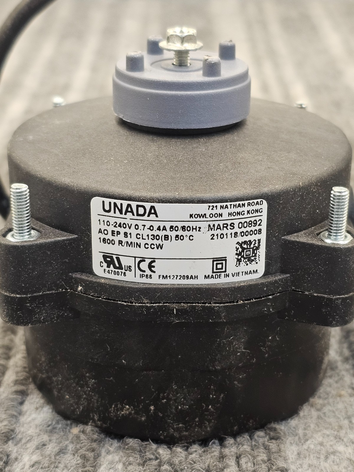 Mars 00892 ECM Refrigeration Fan Motor 115/230V 1600RPM Replacement For Elco