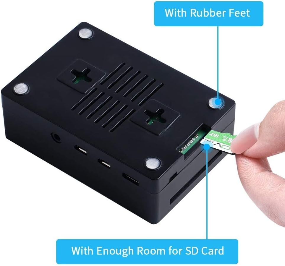 Raspberry Pi 4 Compatible 3.5 Inch Touch Screen with Case and Heatsinks Included