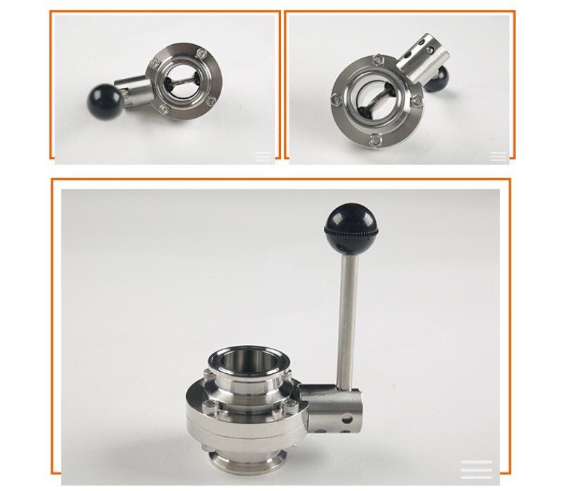 Sanitary Butterfly Valve 6Inch Tri Clamp Clover Tri Clamp Valve with Pull Handle