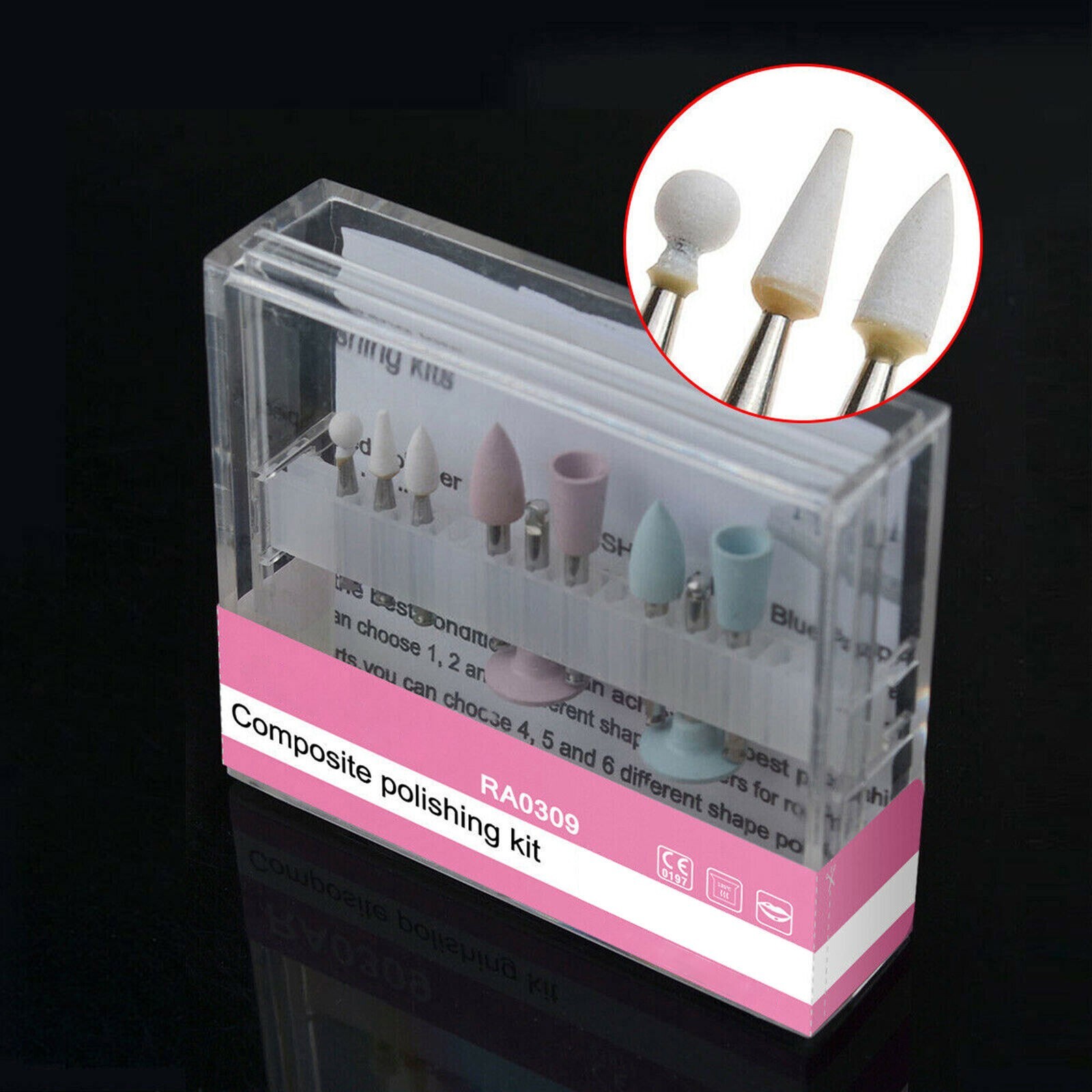Composite polishing kit Finishing Cups Discs Points Assorted Dental Jiffy Style
