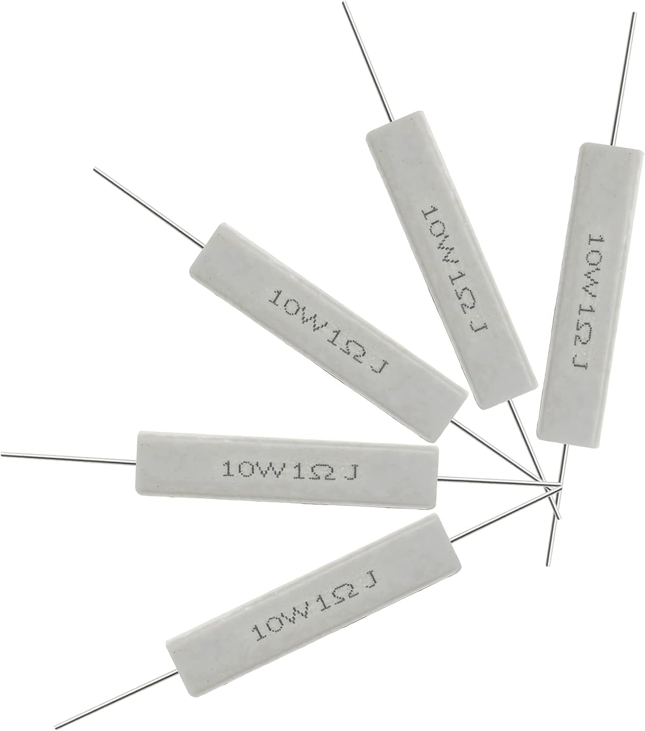10PCS 10W 1 Ohm Ceramic Resistor, Power Resistor Assortment Cement Resistor K…