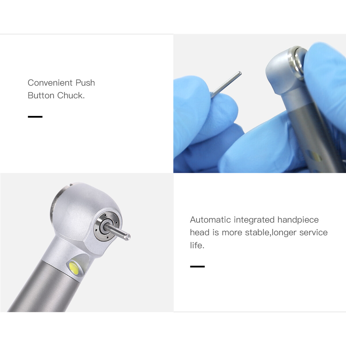 NSK Style E-generator Dental LED High Speed Handpiece 2/4 Holes Push 4 Spray
