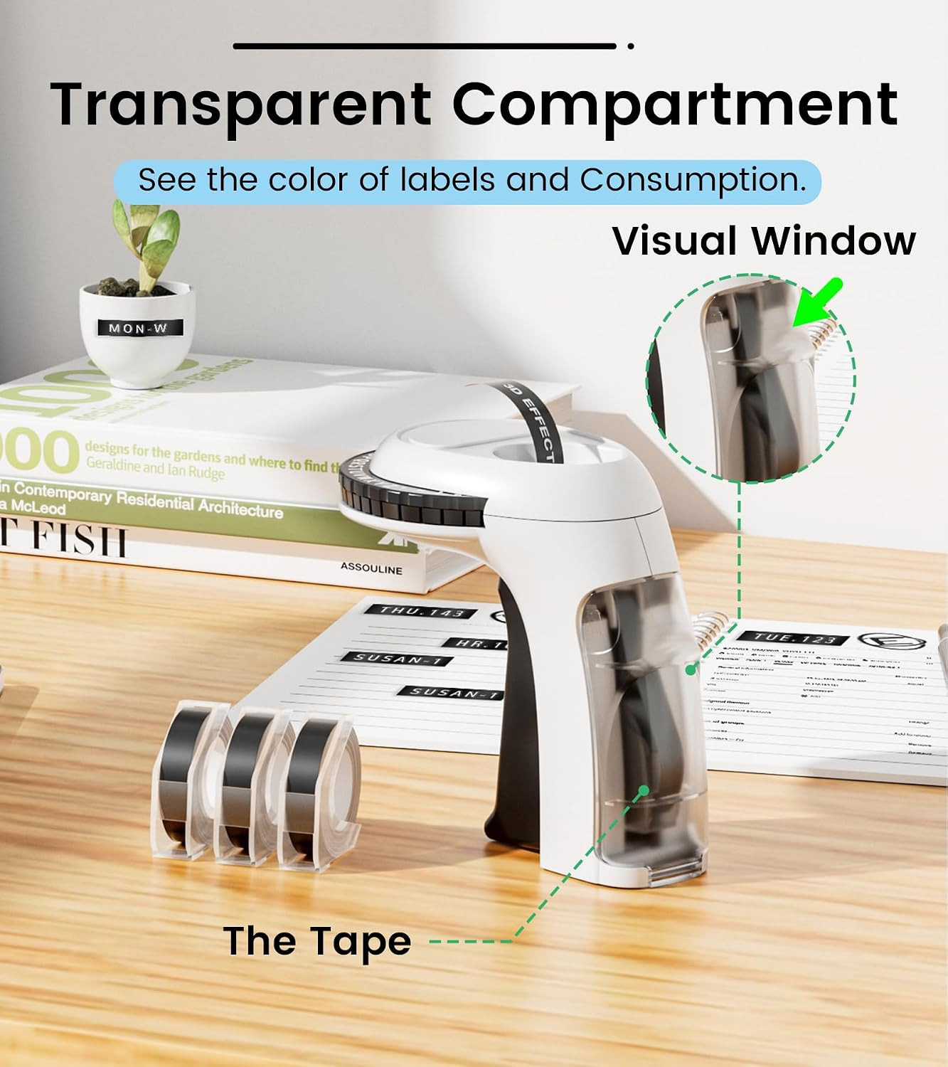 Embossing Label Maker Machine with Tapes, Manual Embossed Label Maker Retro, Vin