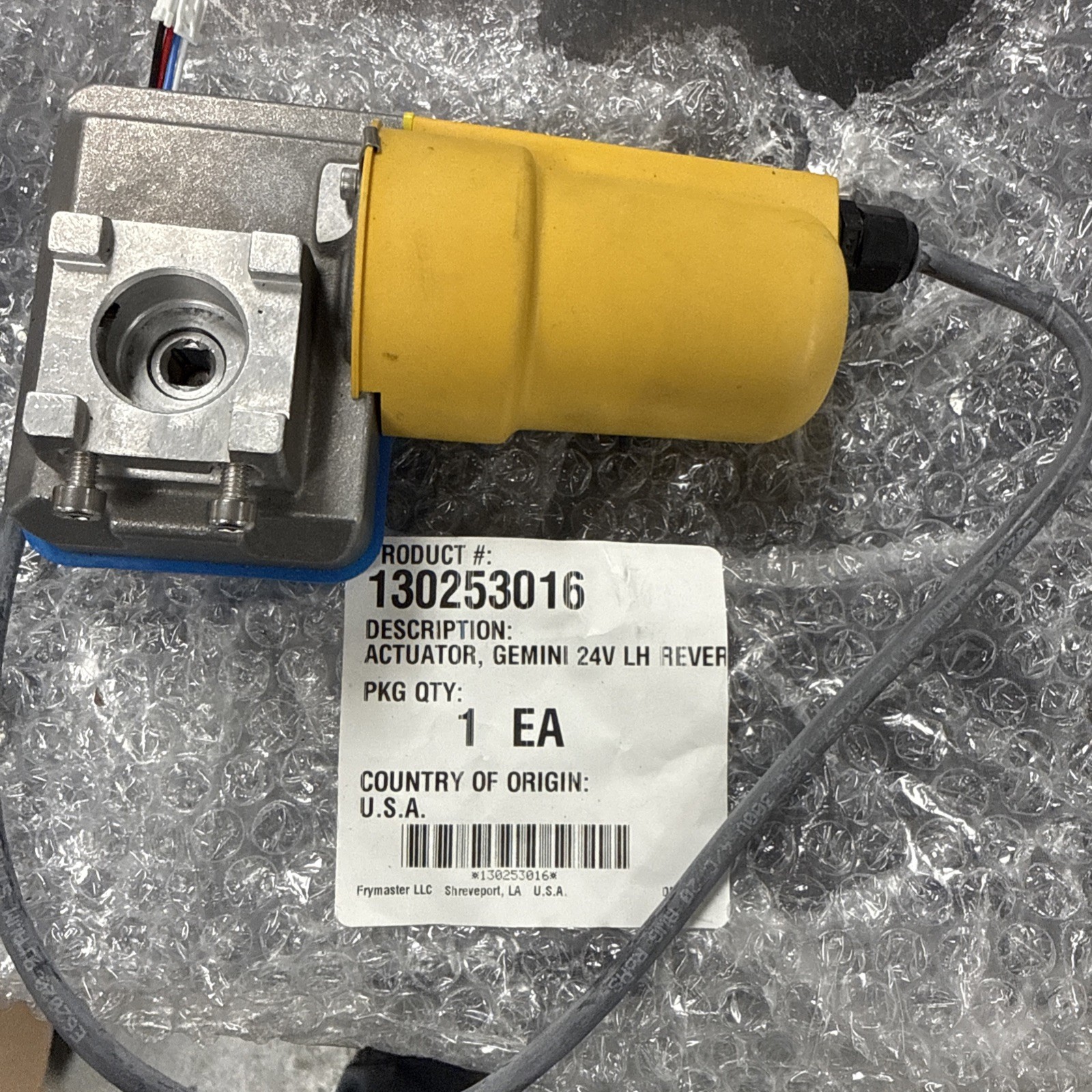 Frymaster 130253016, Actuator, Gemini 24V LH Reversing