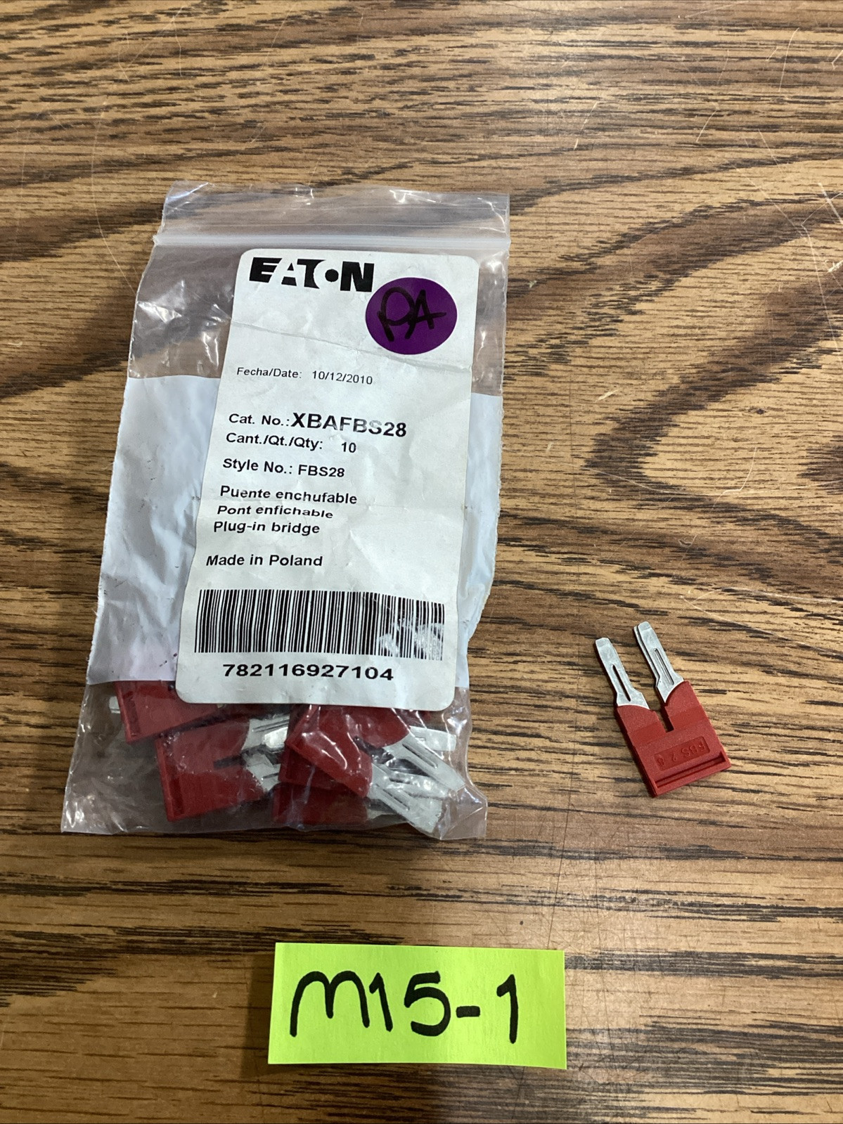 Bag Of 10 EATON Phoenix XBAFBS28 Plug-in Bridge New 🟣