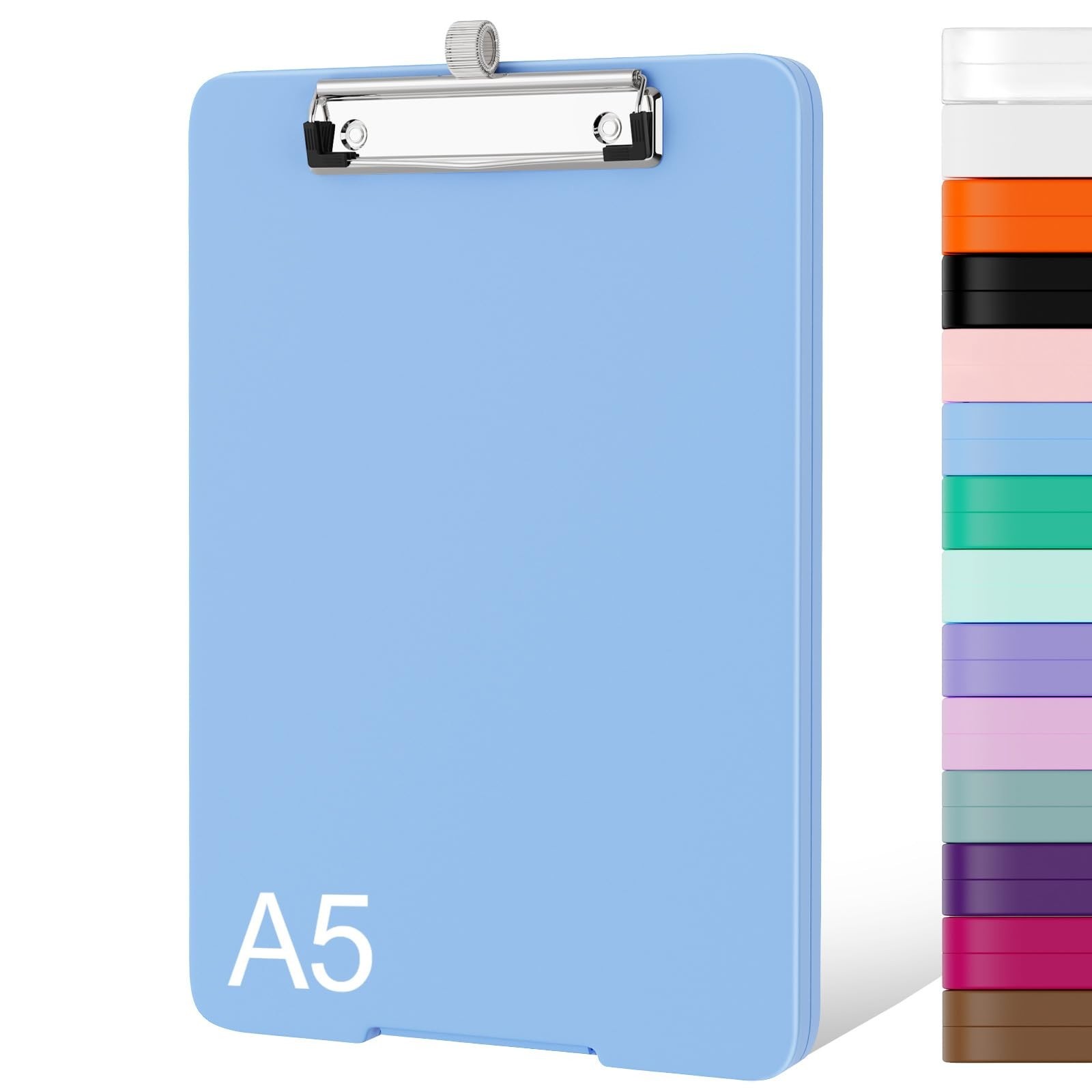 Piasoenc A5 Clipboard with Storage, Clip Board with Pen Holder, Dark Blue | A…