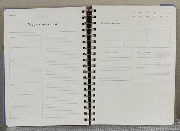 Papier Productivity Planner Spiral Bound Undated Hardcover 7″x10″ 12 Weeks 1unit
