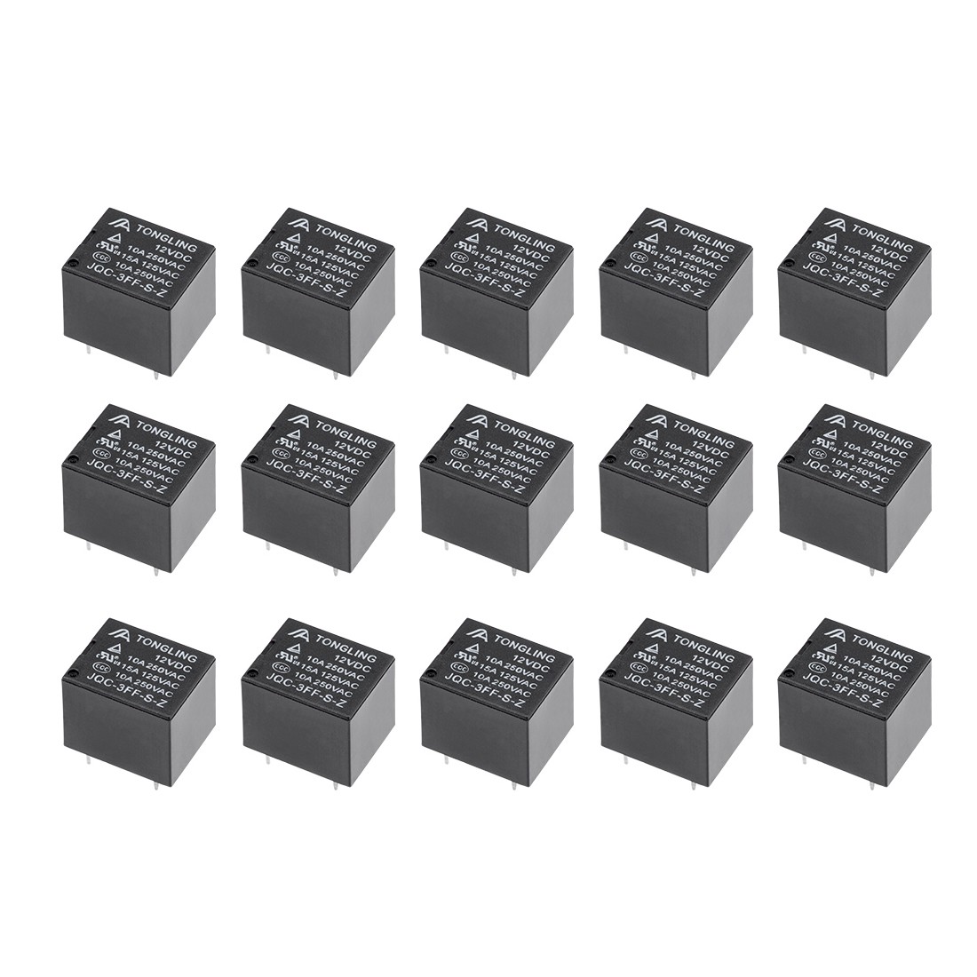 20 x JQC-3FF-S-Z DC 12V Coil SPDT 5 Pin PCB Electromagnetic Power Relay