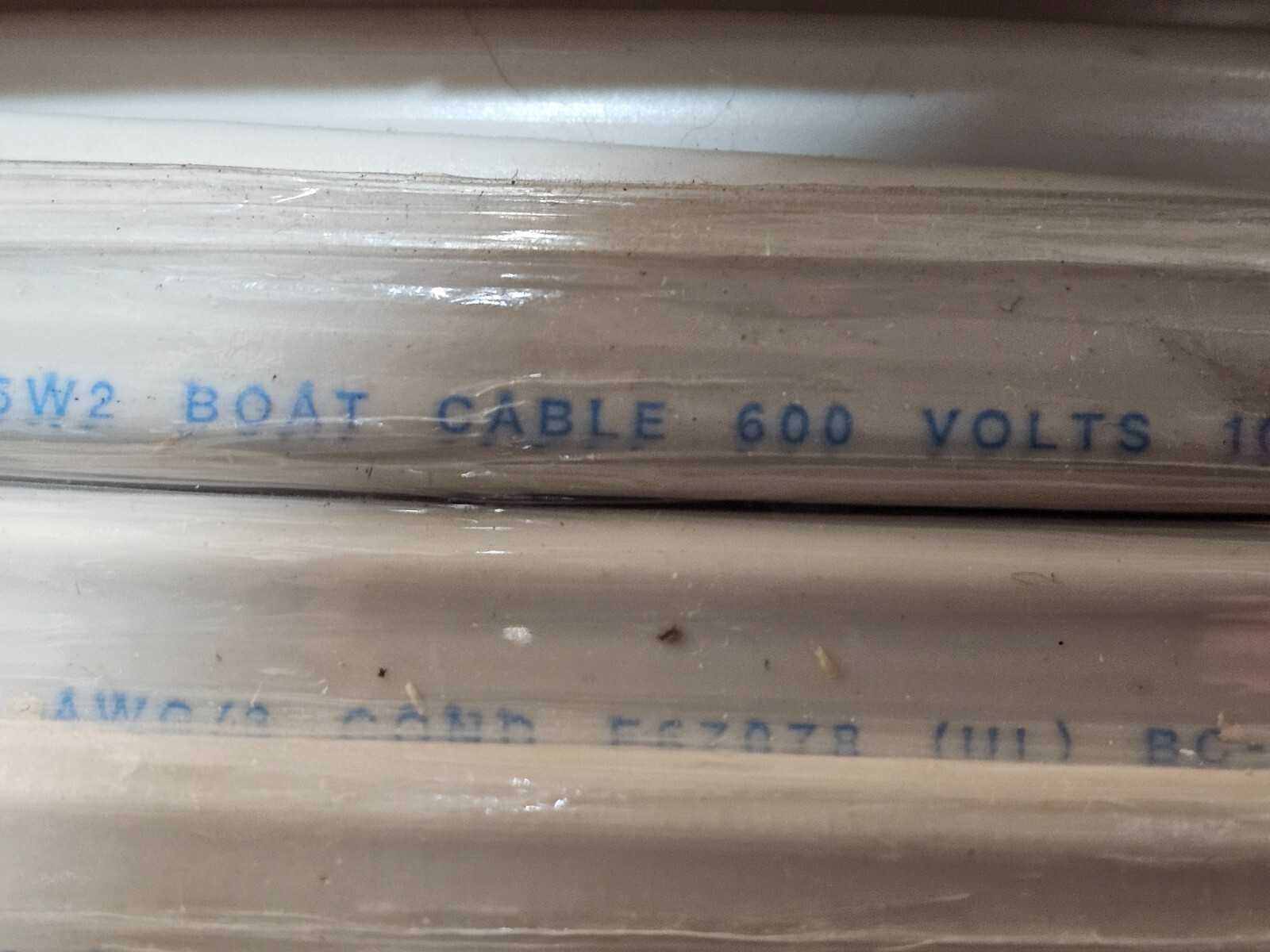 Boat Cable 500 Feet 14 AWG/3 Conductor Tinned Copper PVC Jacket BC-5W2 600V