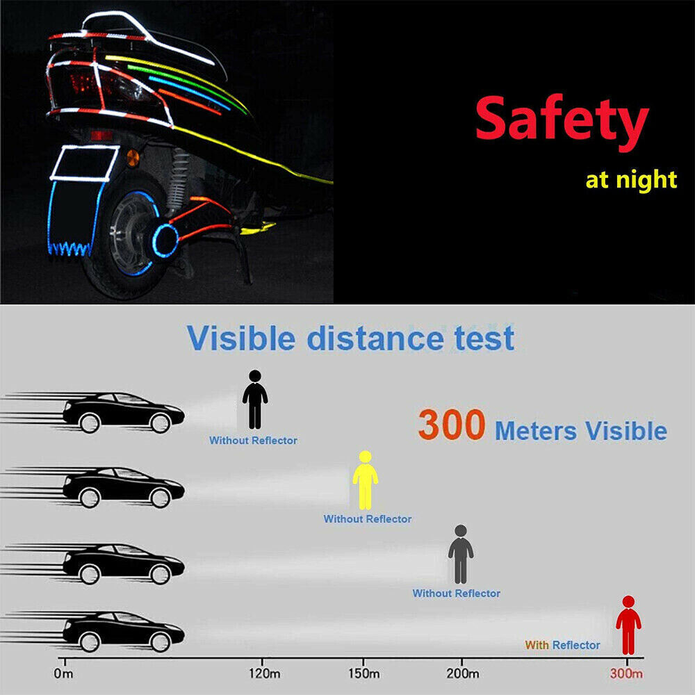 26FT Reflective Safety Tape Self Adhesive pinstripe Sticker Strip Decal 1CM