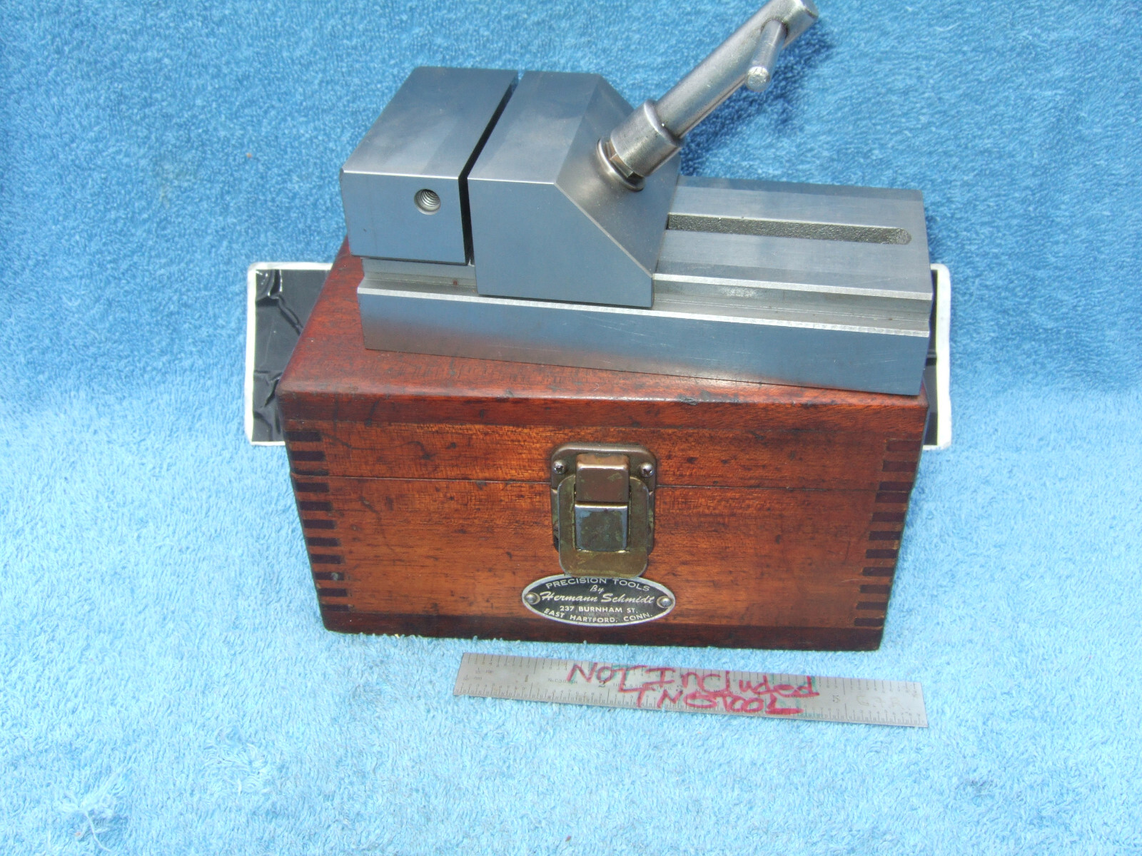 HERMANN SCHMIDT USED V0-4WOH GRIND VISE CASE&WRENCH TOOLMAKER MACHINIST INSPECT