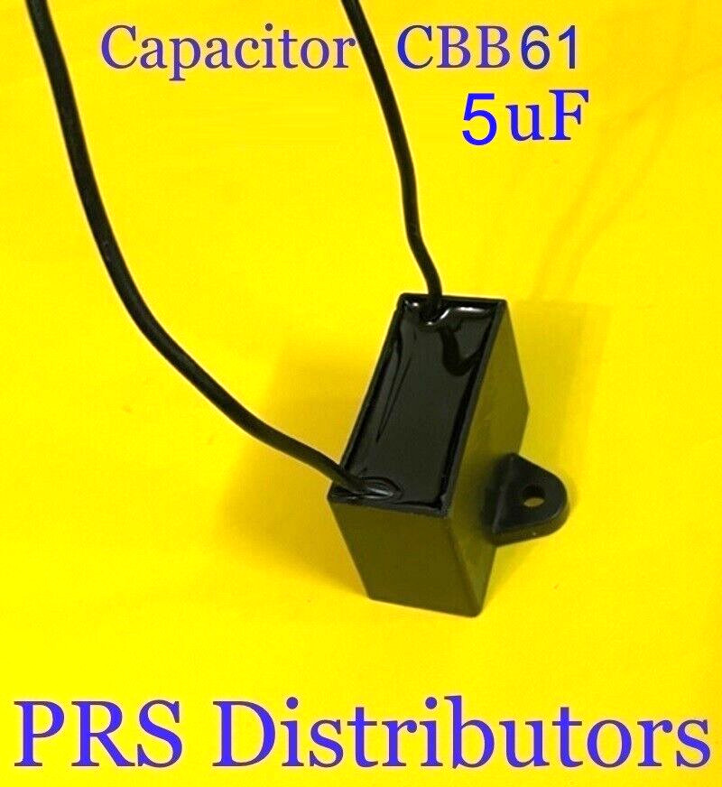 CBB61 5uF 5mF Motor Ceiling Fan Capacitor replacement 2-Wire 450VAC 50/60 HZ