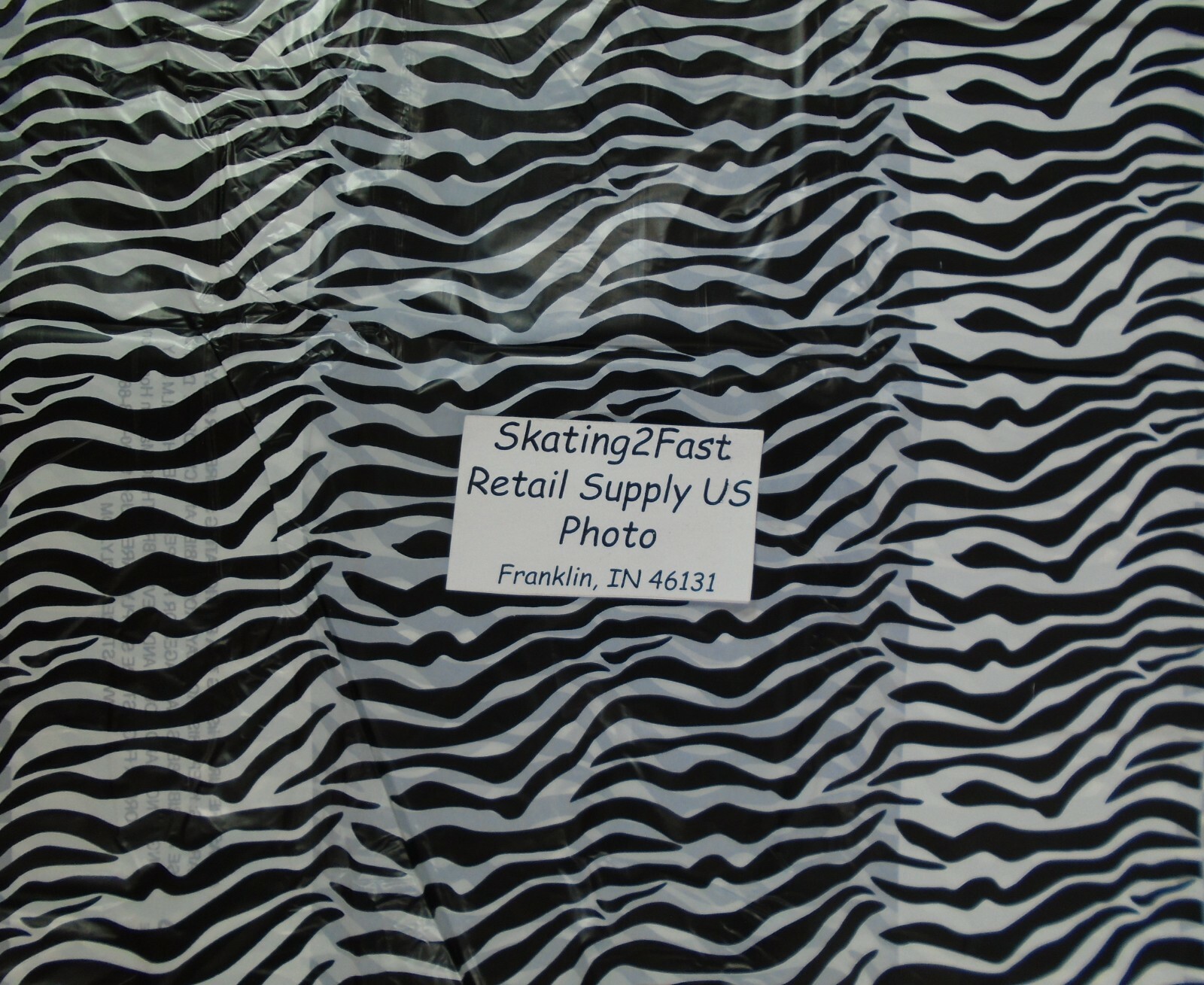 Zebra Print Design Grocery Plastic T-Shirt Bags w/ Handles Supermarket Size