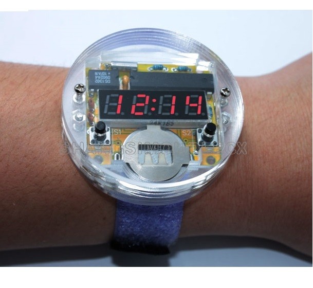 DIY Electronic Kit Single Chip LED Digital Watch DIY Soldering Project Practice